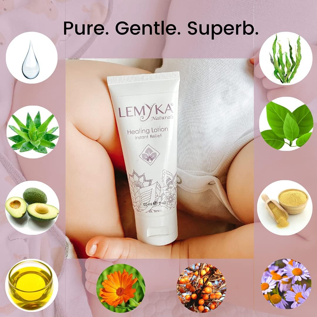 LEMYKA Natural Rosacea Cream for Face Redness Relief - Eczema, Psoriasis, Hives & Dry Skin Treatment - Soothing Facial Rash Lotion for Adults & Babies - Perfect for Sensitive Skin Care & Daily Redness Management