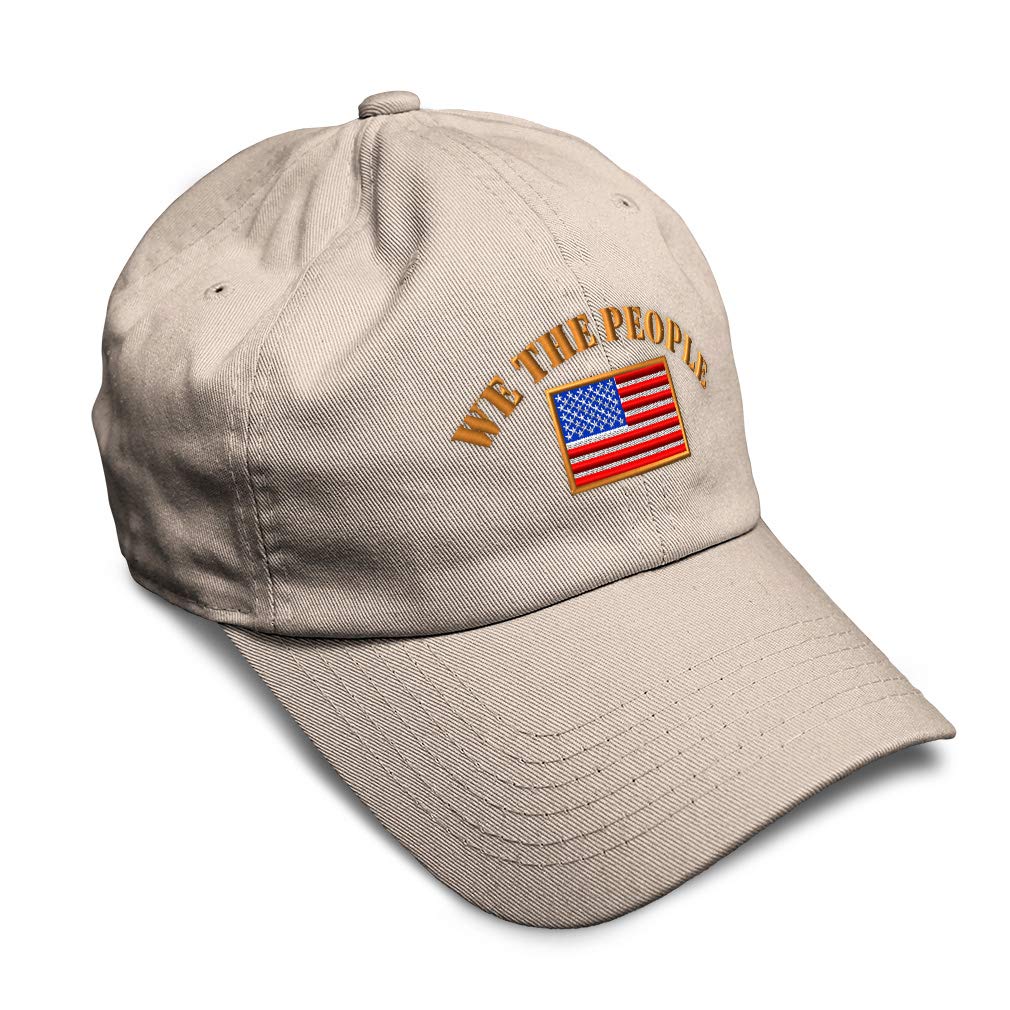 We The People Patriotic Baseball Cap - American Flag Embroidered Military Cotton Dad Hat for Men & Women - Perfect for Outdoor Activities, Sports & Casual Wear