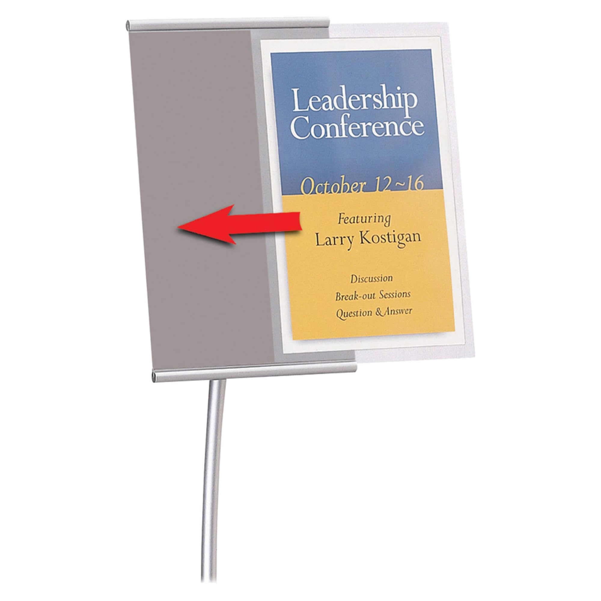 Quartet Designer Sign Stand 11x17 Inches - Silver Aluminum Frame (7922) - Perfect for Retail Displays, Trade Shows & Office Signage