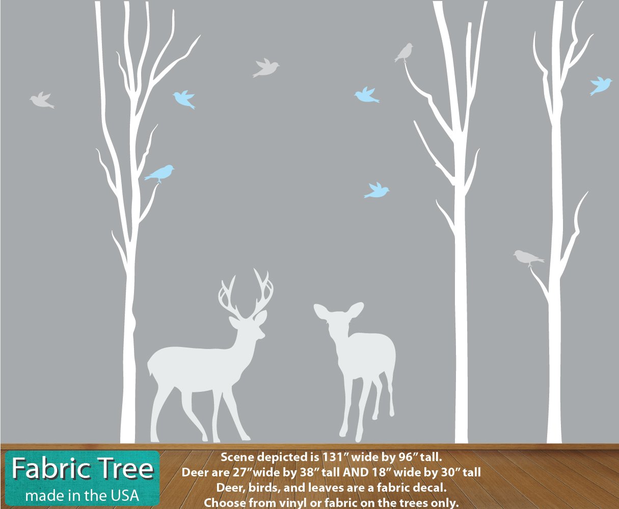 Winter Forest Wall Decal - Deer in Forest Wall Mural Stickers for Nursery, Kids Room & Home Decor | Nature-Themed Peel and Stick Wall Art for Bedroom, Living Room