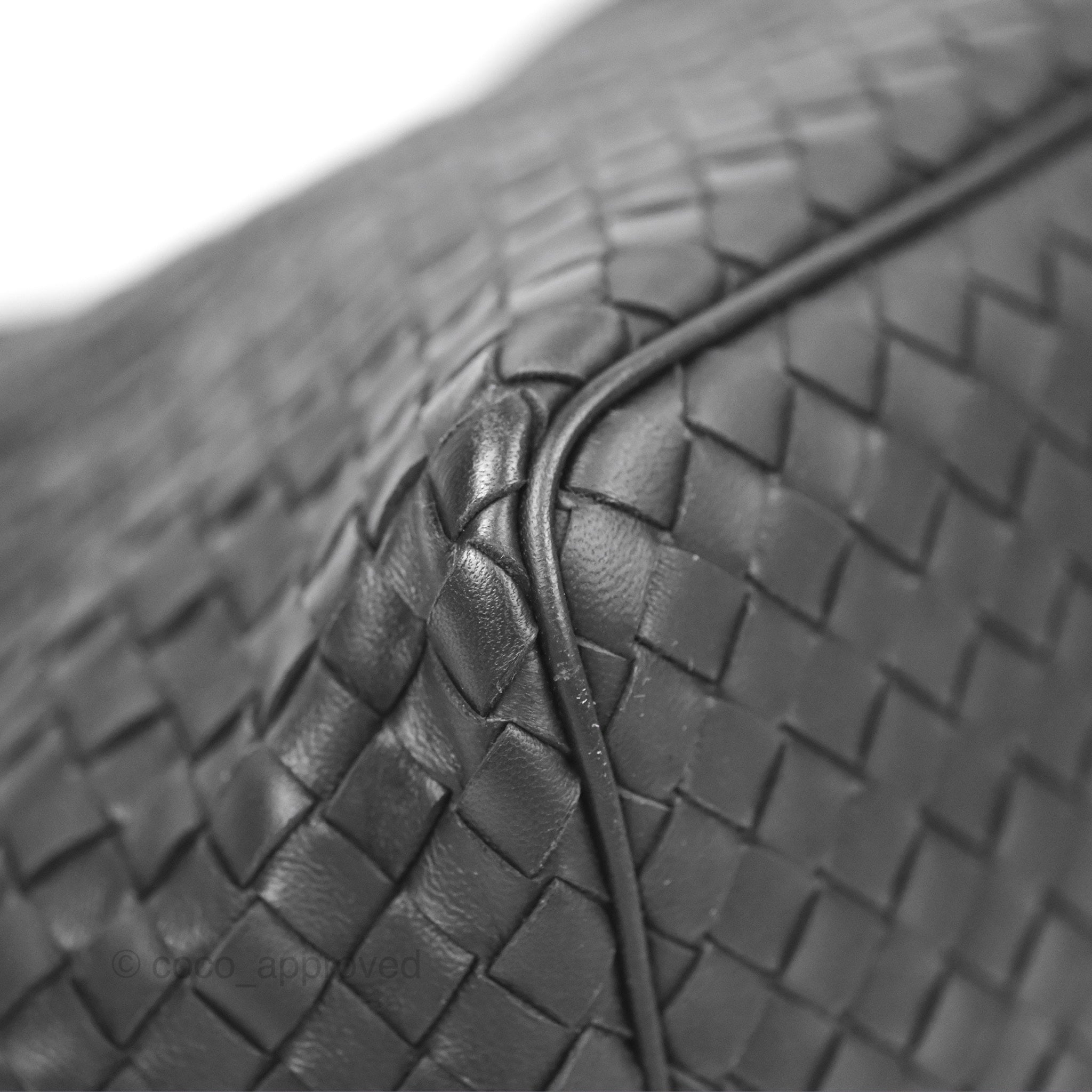 Bottega Veneta Black Nappa Intrecciato Leather Shoulder Bag for Women | Luxury Designer Handbag for Work, Travel & Everyday Use