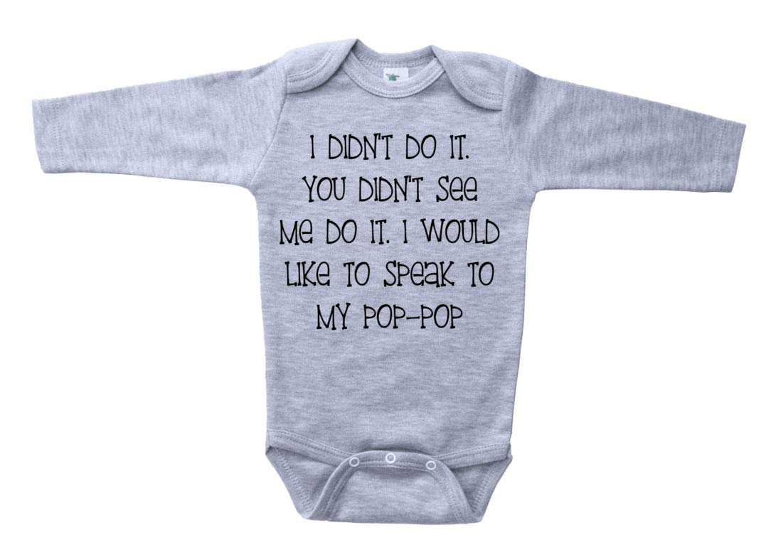 Ebenezer Fire Grandchild Baby Onesie - Cute Unisex Newborn Bodysuit with 'Speak to My Pop-Pop' Design | Perfect for Family Gatherings, Photo Shoots & Grandparent Visits
