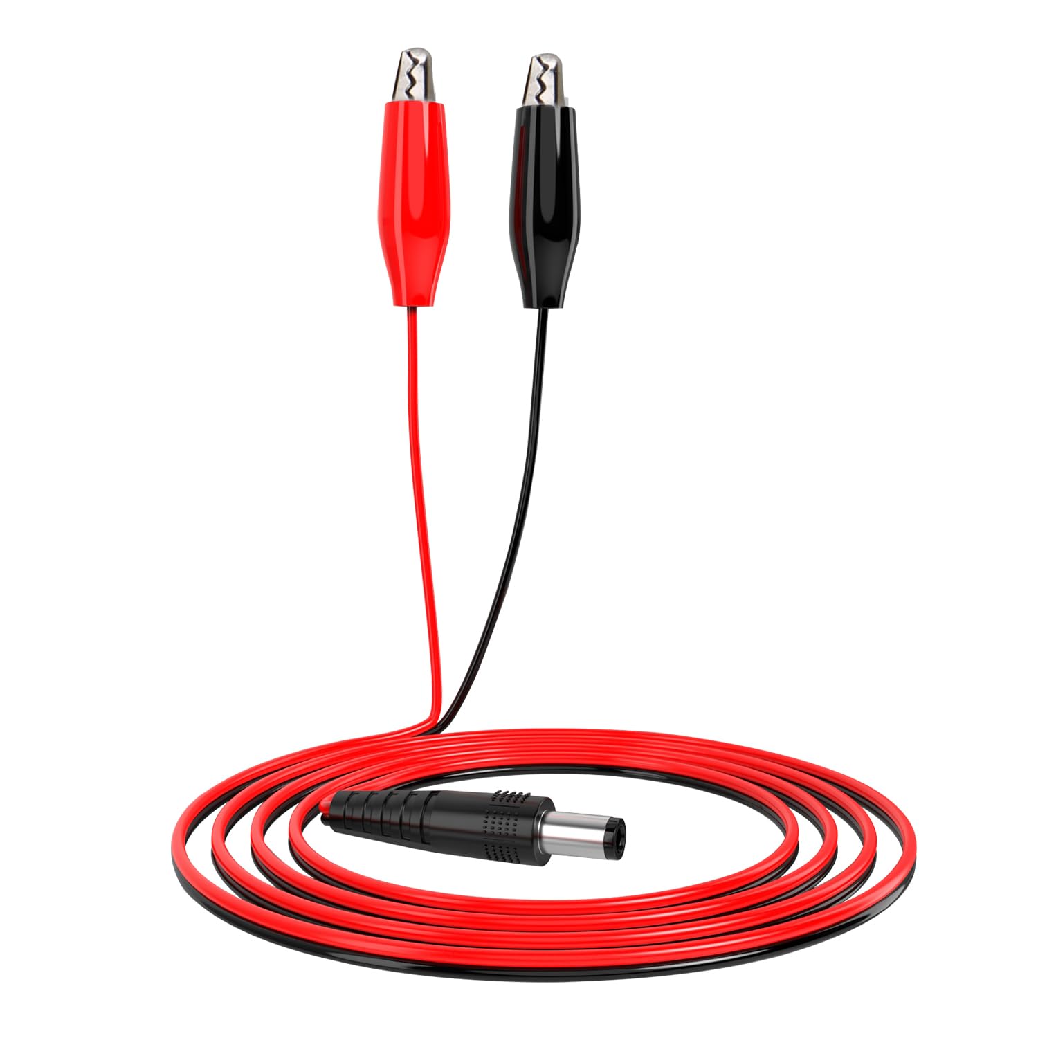2 Pack 24V/12V 5A DC Power Adapter Cable with Alligator Clips - DC5521 (2.1x5.5mm) Male Connector for CCTV Cameras, LED Lights & Electronics - Perfect for Security Systems & DIY Projects
