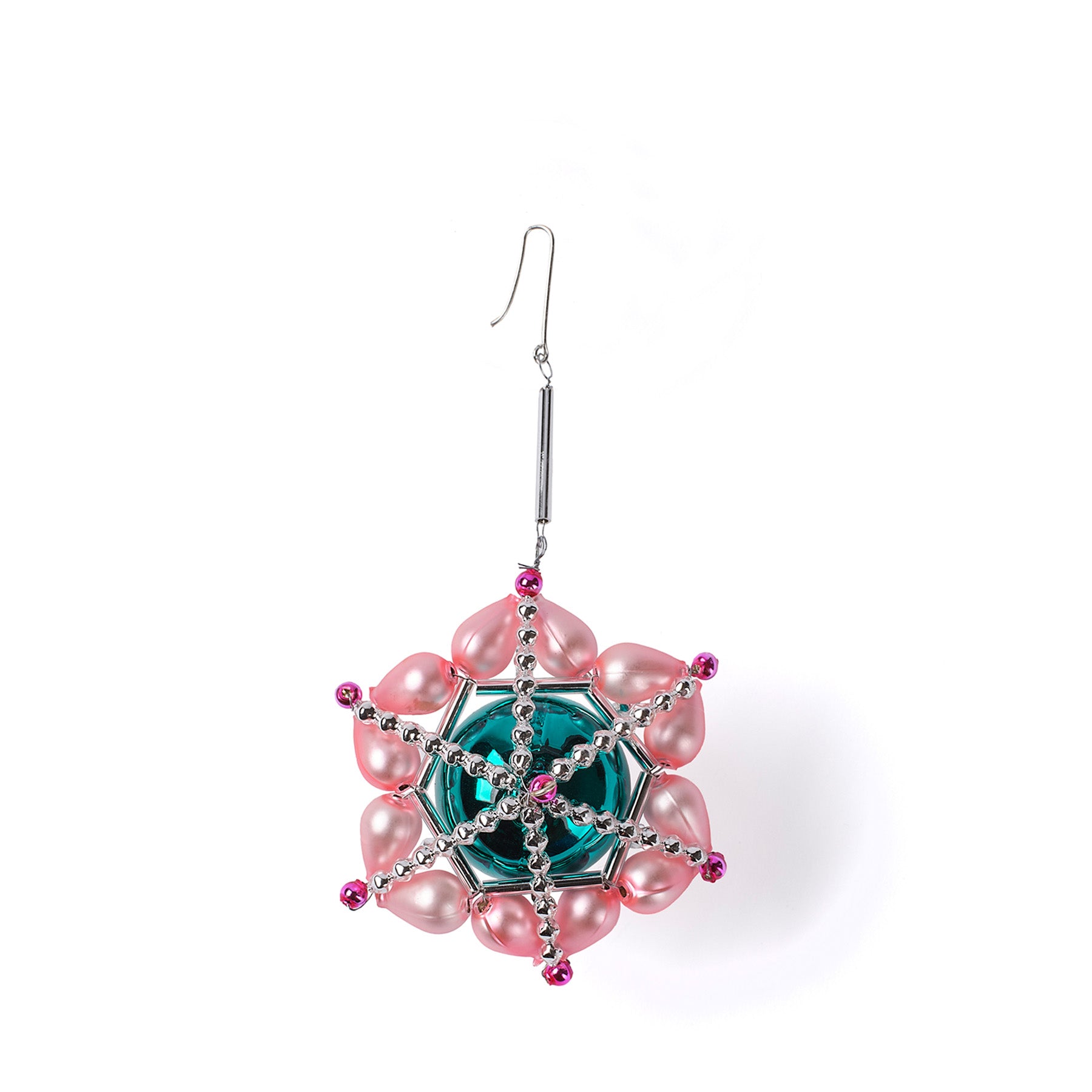Large Star Ornament in Pink, Silver & Blue - Elegant Christmas Tree Decorations for Holiday Home Decor & Party Decorations
