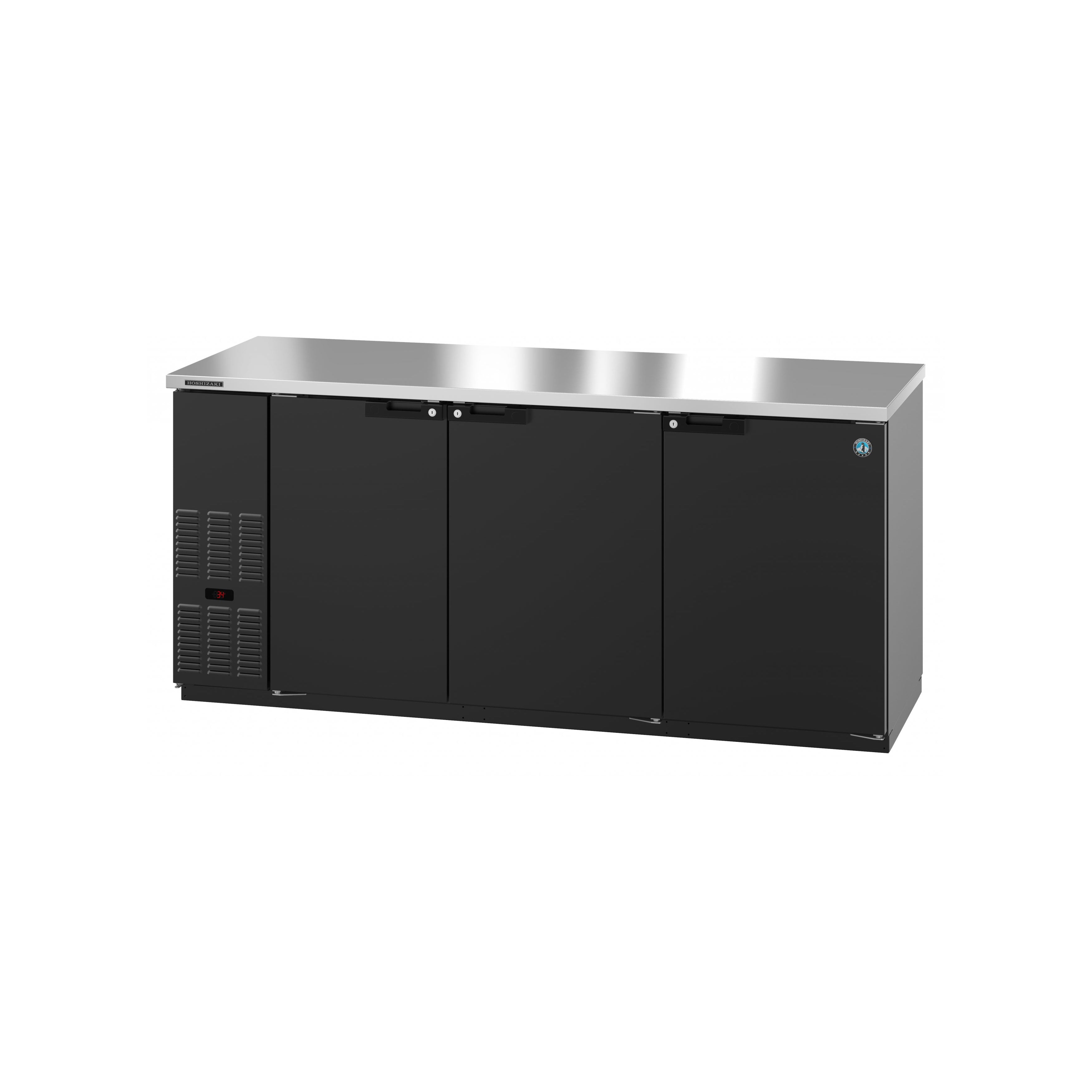 Hoshizaki BB80 Commercial 80 Black Back Bar Refrigerator - 26.74 cu.ft Capacity - Perfect for Bars, Restaurants & Commercial Kitchens