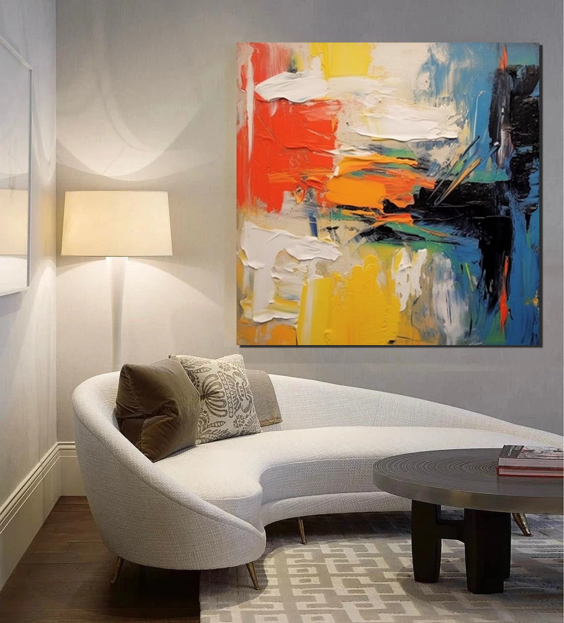 Extra Large Wall Art Paintings - Modern Abstract Acrylic Canvas Art for Dining Room Decor | Contemporary Palette Knife Painting with Heavy Texture | Perfect for Living Room, Bedroom & Office Wall Decor