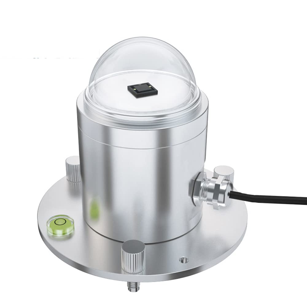 High Accuracy 0-5V/0-10V/4-20mA/RS485 Solar Radiation Sensor Transmitter - IP67 Waterproof Outdoor Meteorological Solar Irradiance Detector for Weather Stations, Solar Farms & Greenhouses (0-10V Output)
