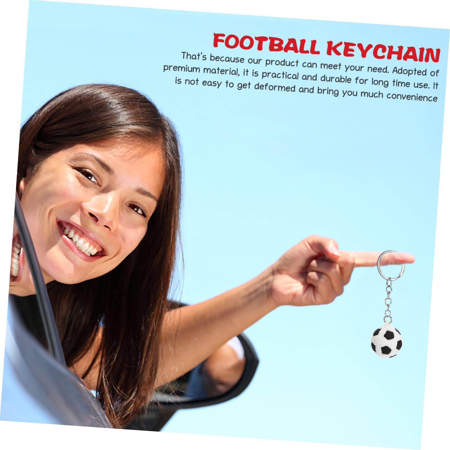 BESPORTBLE 3 Sets Football Keychain - Sports Team Keyring Charms with 36 Mini Football Decorations for Soccer Fans - Perfect for Gifts, Backpacks, and Game Day Accessories