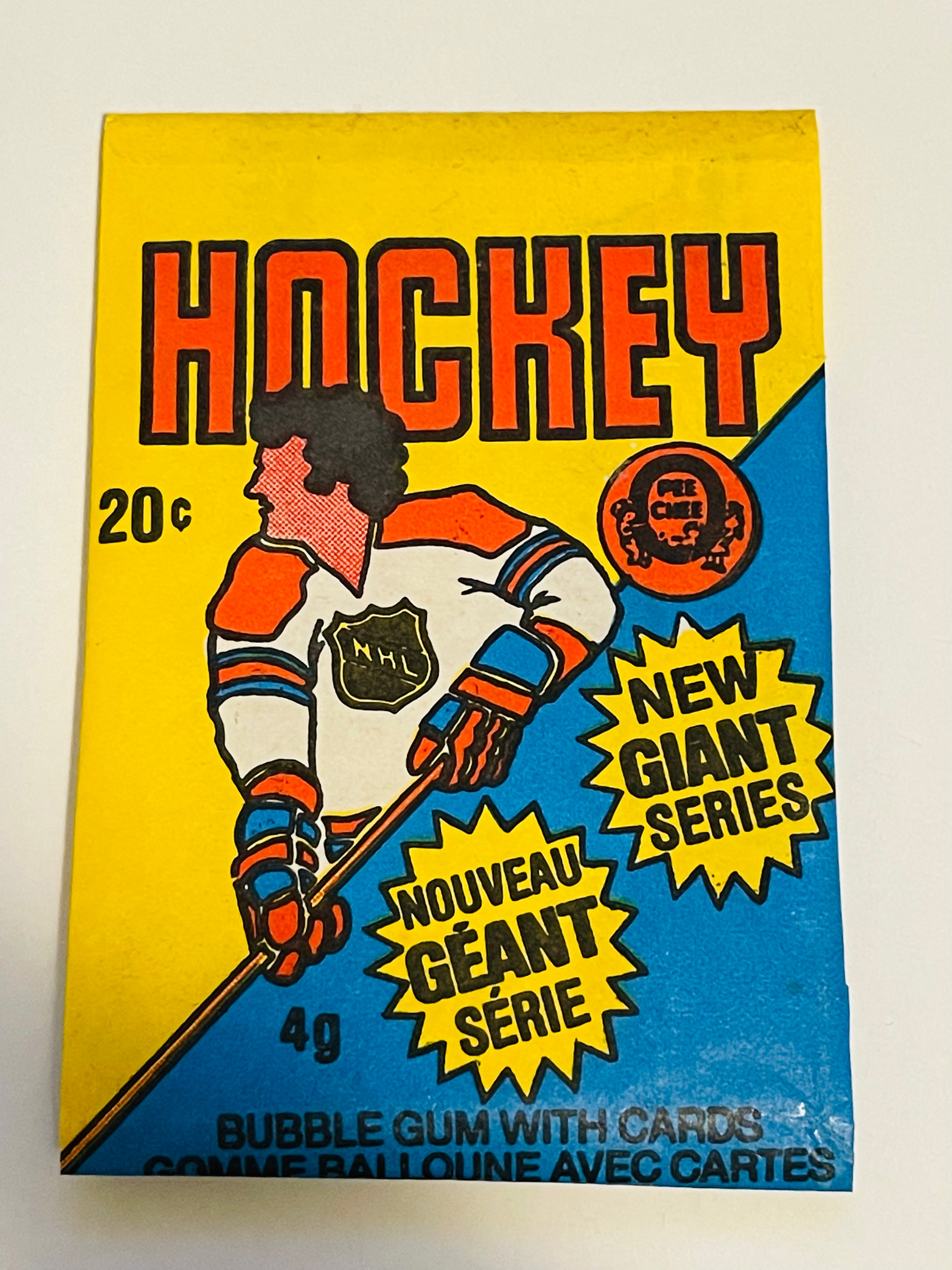1980-81 OPC Hockey Rare Wrapper - Vintage Unopened Hockey Card Pack - Perfect for Collectors, Display & Nostalgic Gift Giving