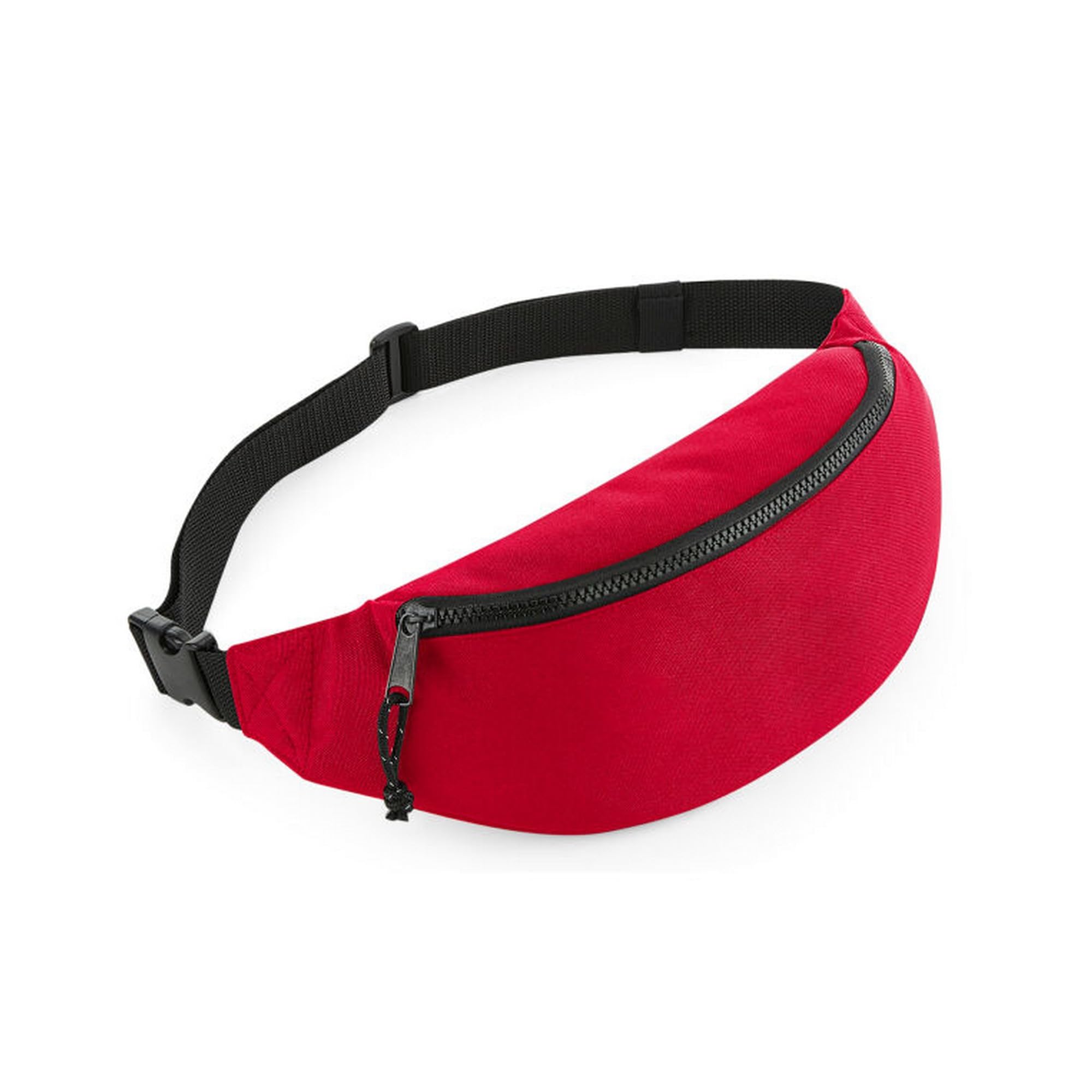 **Bagbase Unisex Recycled Waist Pack - Adjustable Belt Bag for Men & Women - Classic Red (One Size) - Perfect for Travel, Hiking, Running & Daily Use**