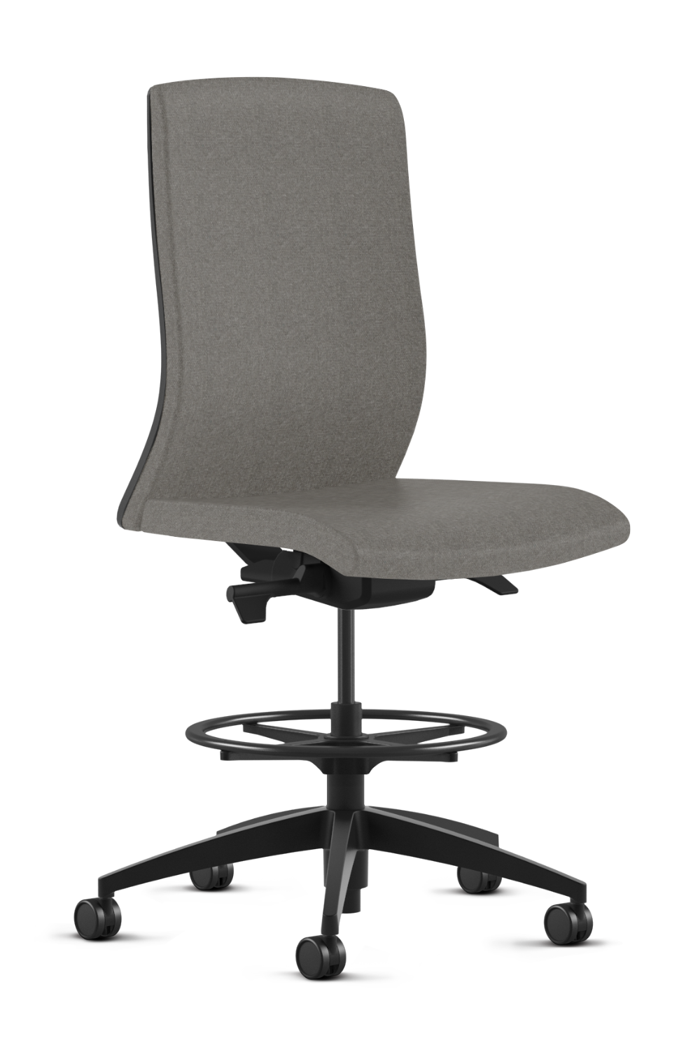 Ergonomic Fabric Stool with Foot Ring - 8