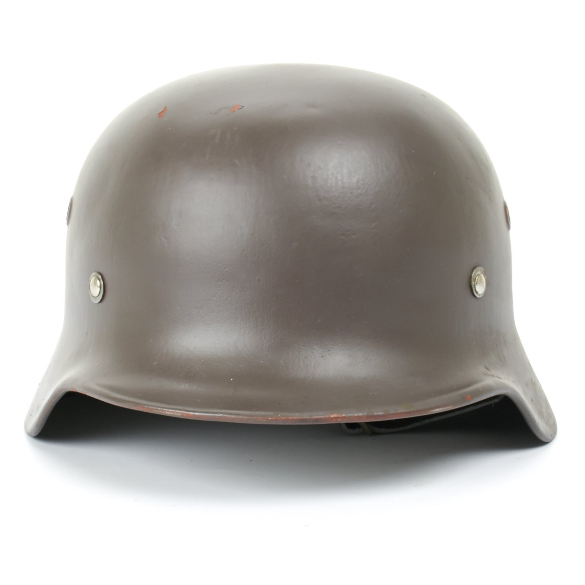 Original German WWII M40 Stahlhelm Steel Helmet - Size 66, Authentic Maker Marked, Military Collectible for Reenactment & Display