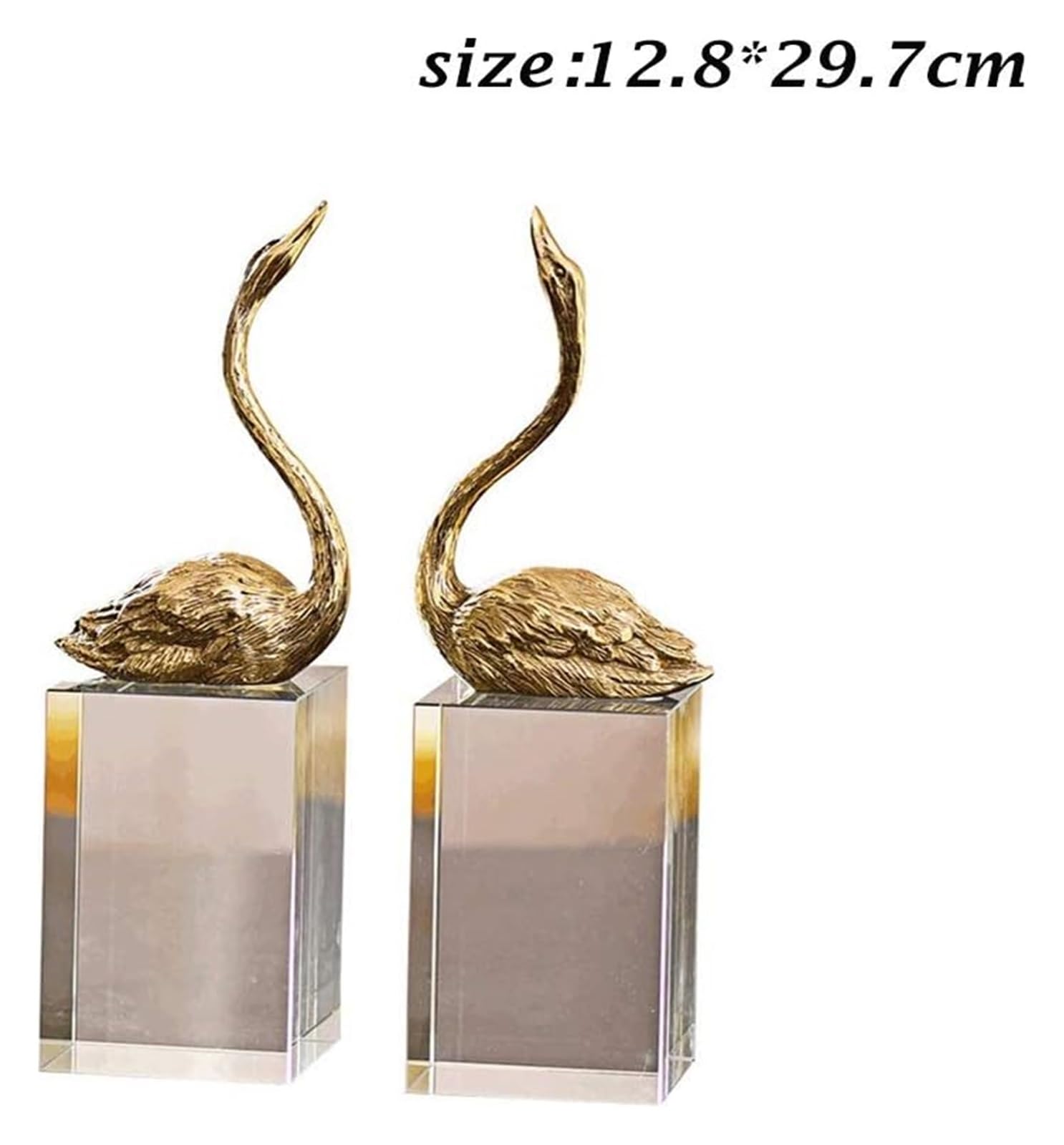 Elegant Neo-Classical Copper Swan Bookends - Decorative Book File Accessories for Study, Office & Home Decor - Perfect Gift for Book Lovers & Shelf Organizers