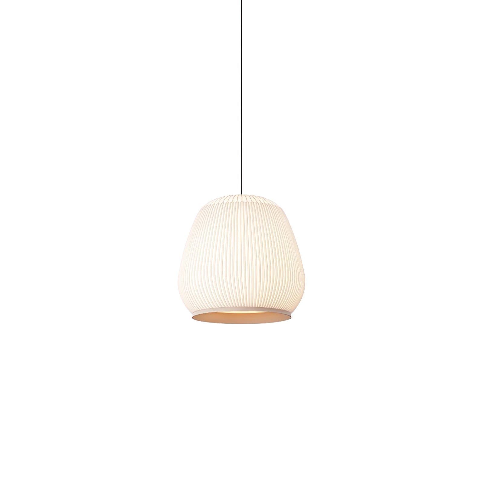 Modern Lantern Knit Pendant Light - Handwoven Rattan Hanging Lamp for Living Room, Bedroom, or Patio Decor