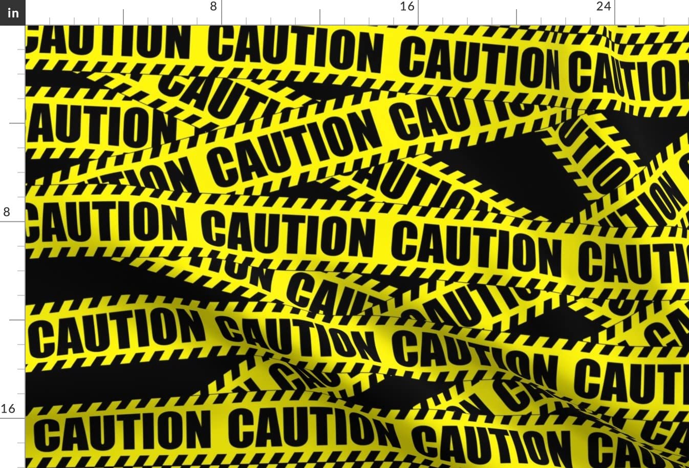 Caution Tape Construction Firefighter Stripes Pop Art Novelty Minky Fabric Fat Quarter - Printed Fabric for Sewing Baby Blankets, Quilt Backing & Plush Toys - Perfect for DIY Projects, Home Decor & Gift Making