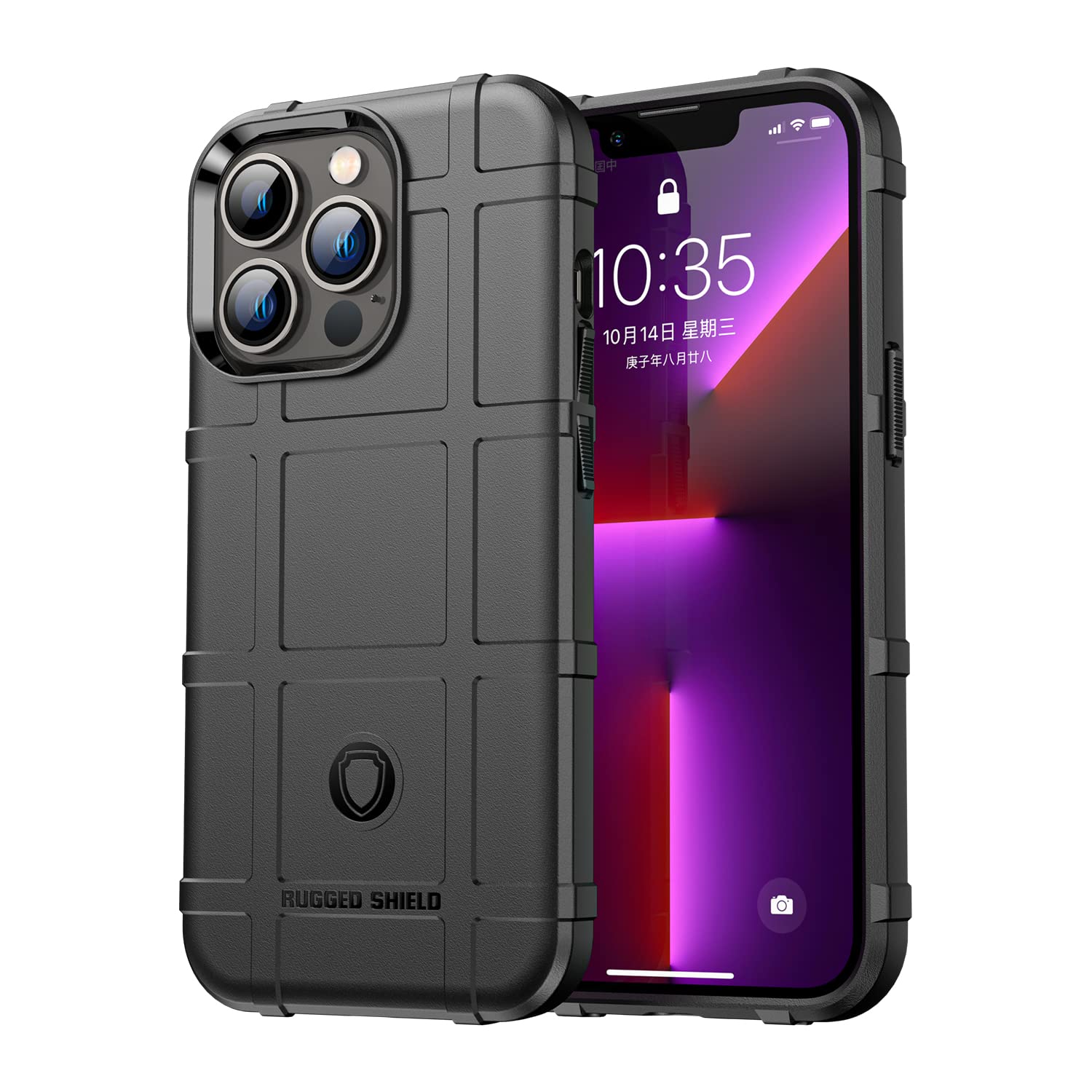 Durable Rugged TPU Case for Apple iPhone 14 (6.1 Inch) - 3.2mm Thick Shockproof Protective Cover - Black | Perfect for Outdoor Activities, Work & Daily Use