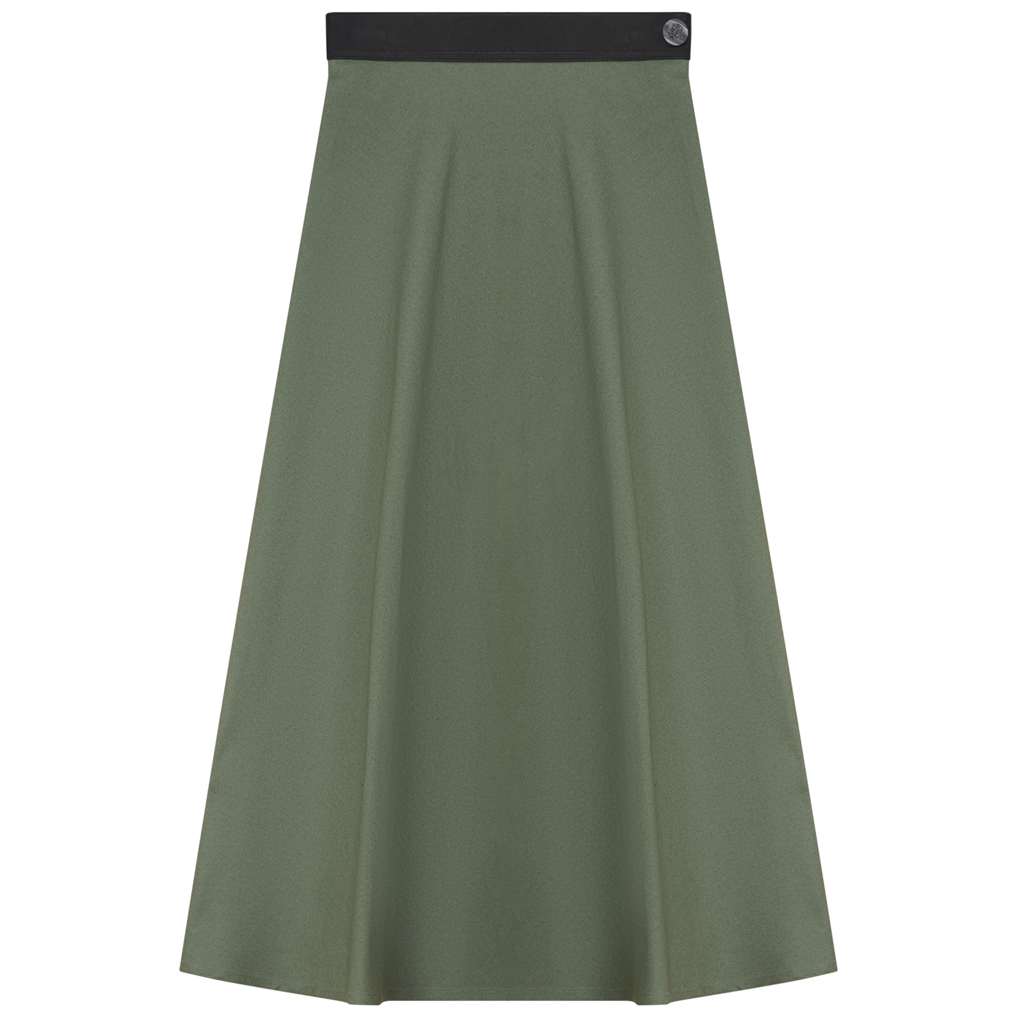 Stretch Leather Waistband Skirt for Women - Comfortable High Waist Faux Leather Pencil Skirt - Perfect for Office, Party & Night Out