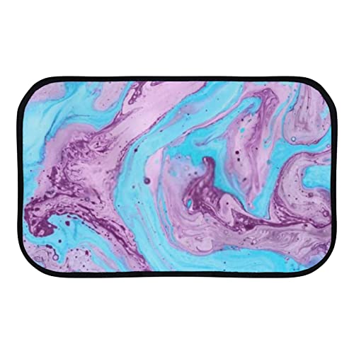 Hand Painted Abstract Pattern Blue Purple