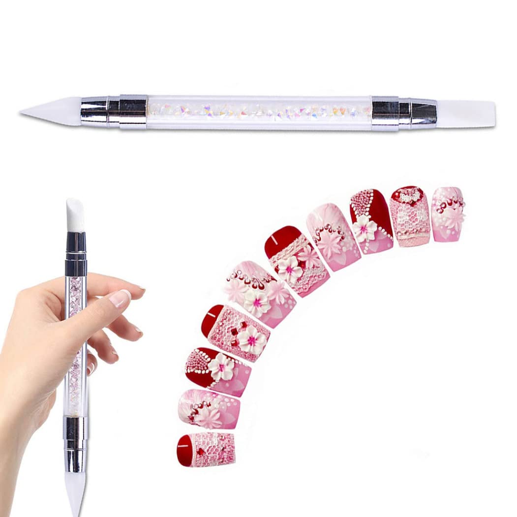Professional Silicone Nail Art Sculpture Pen - Nail Polish Brush & Dotting Tool Set for DIY Manicure Designs | Perfect for Home Nail Art, Salon Use & Creative Nail Decoration