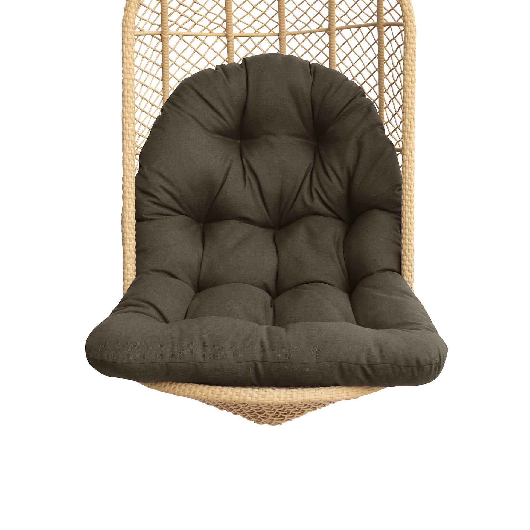 BOSSIMA Outdoor Hanging Basket Chair Cushions - Egg Swing Chair Pads for Patio, Garden & Backyard - Comfortable Waterproof Seat Cushion (Coffee/Chocolate Brown) - Perfect for Relaxing, Reading & Sunbathing