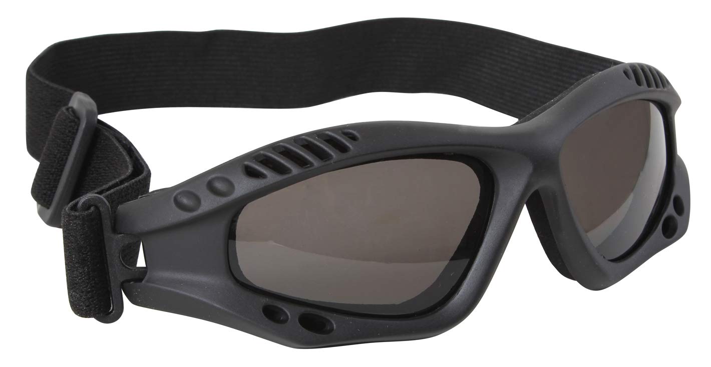 Rothco Black VenTec Tactical Goggles - Military Grade Protective Eyewear for Shooting, Airsoft & Outdoor Activities - Windproof & Anti-Fog Safety Glasses for Hunting, Cycling & Construction Work