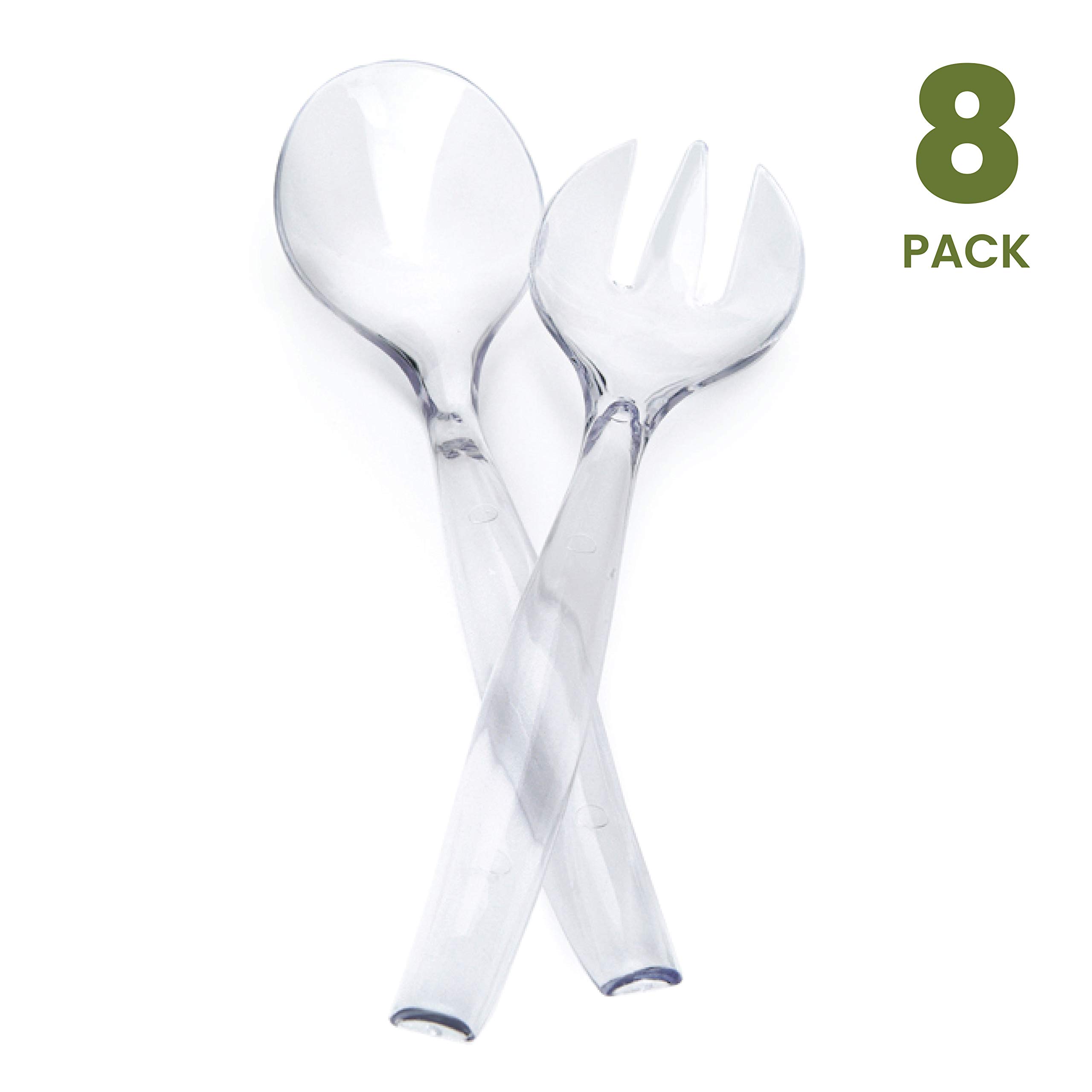 Heavyweight Disposable Plastic Utensils Set - 4 Spoons & Forks for Parties & Picnics
