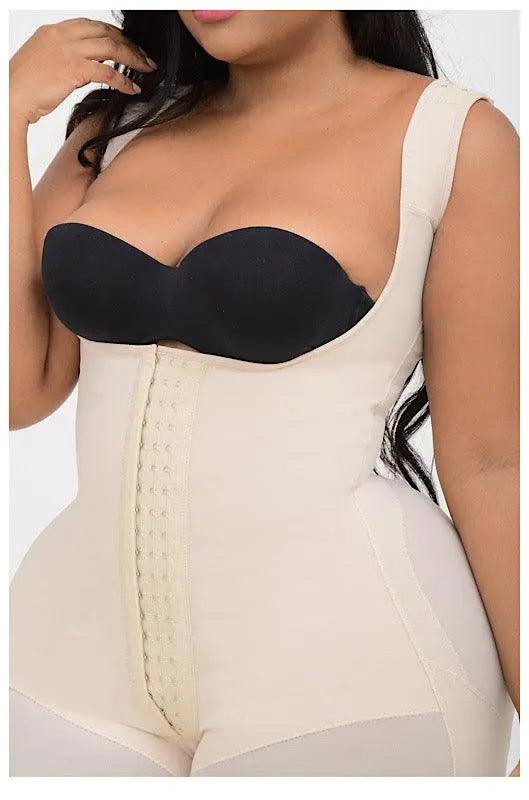 Stage 1 Post Lipo BBL Faja for Curvy Body - Knee Length Shapewear #8464 | Perfect for Post-Surgery Recovery & Body Contouring