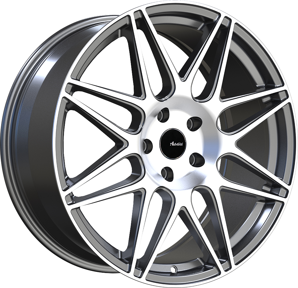Advanti Classe Matte Gunmetal Alloy Wheels 19x9.5 +35 Offset 5x114.3 Bolt Pattern 73.1mm Hub - Perfect for Honda Accord, Toyota Camry & Nissan Altima Performance Upgrades