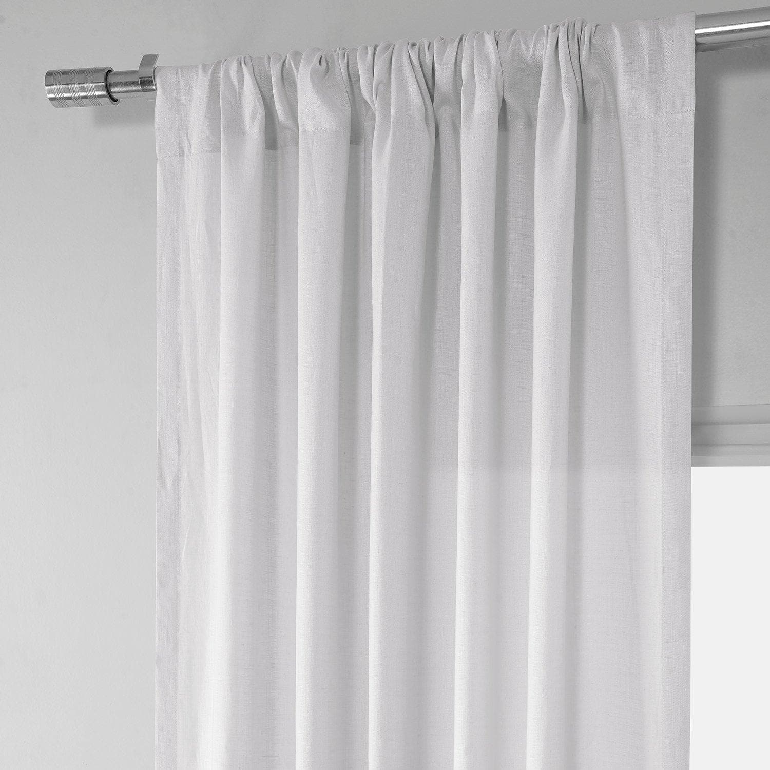 Luxury White French Linen Curtains for Living Room - Premium Blackout Drapes for Bedroom & Home Decor