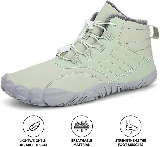 Caspar Pro HF - Non-Slip Comfortable Winter Barefoot Shoes for Men & Women | Warm Supportive Unisex Walking Boots for Outdoor Hiking, Snow & Cold Weather Activities