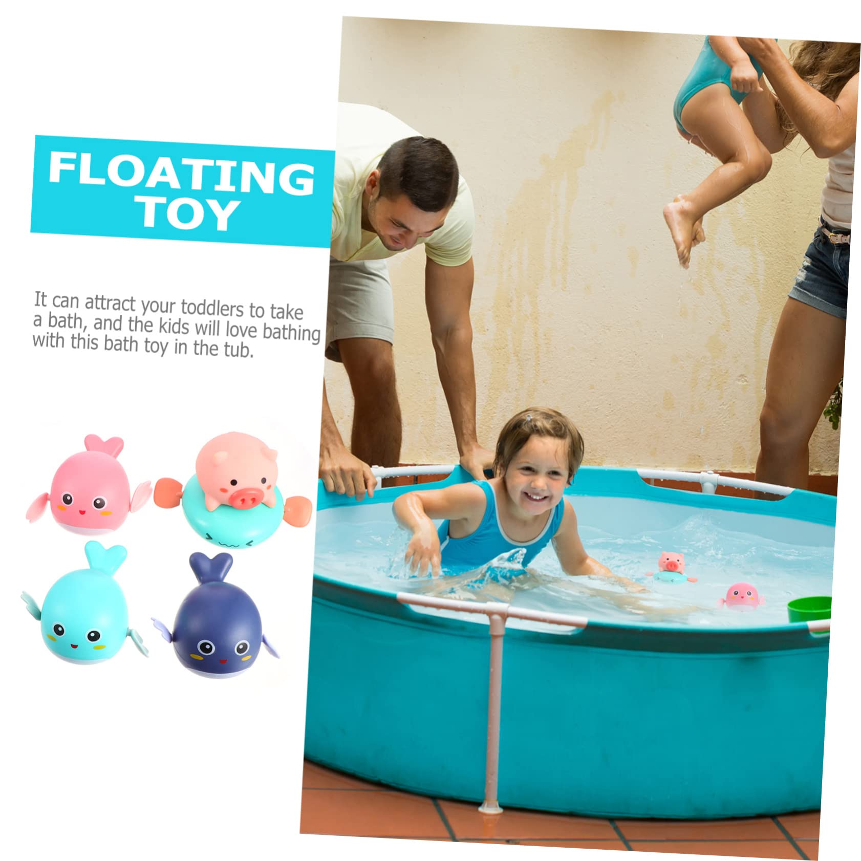 VICASKY 12-Piece Bath Toys Set for Kids - Floating Pool & Shower Fun - Safe PP Material for Toddler Bathtime Play & Water Games