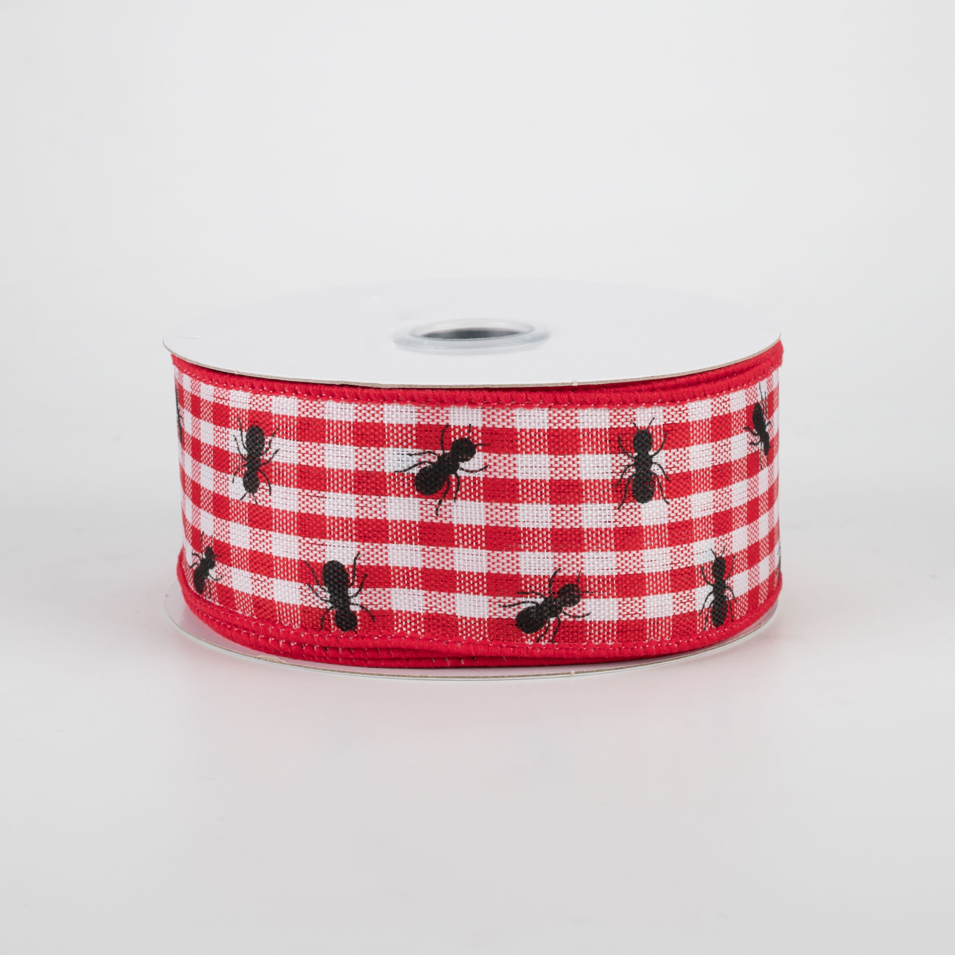 1.5 Inch Red Gingham Picnic Ants Ribbon - 10 Yards for DIY Crafts, Gift Wrapping, and Party Decorations
