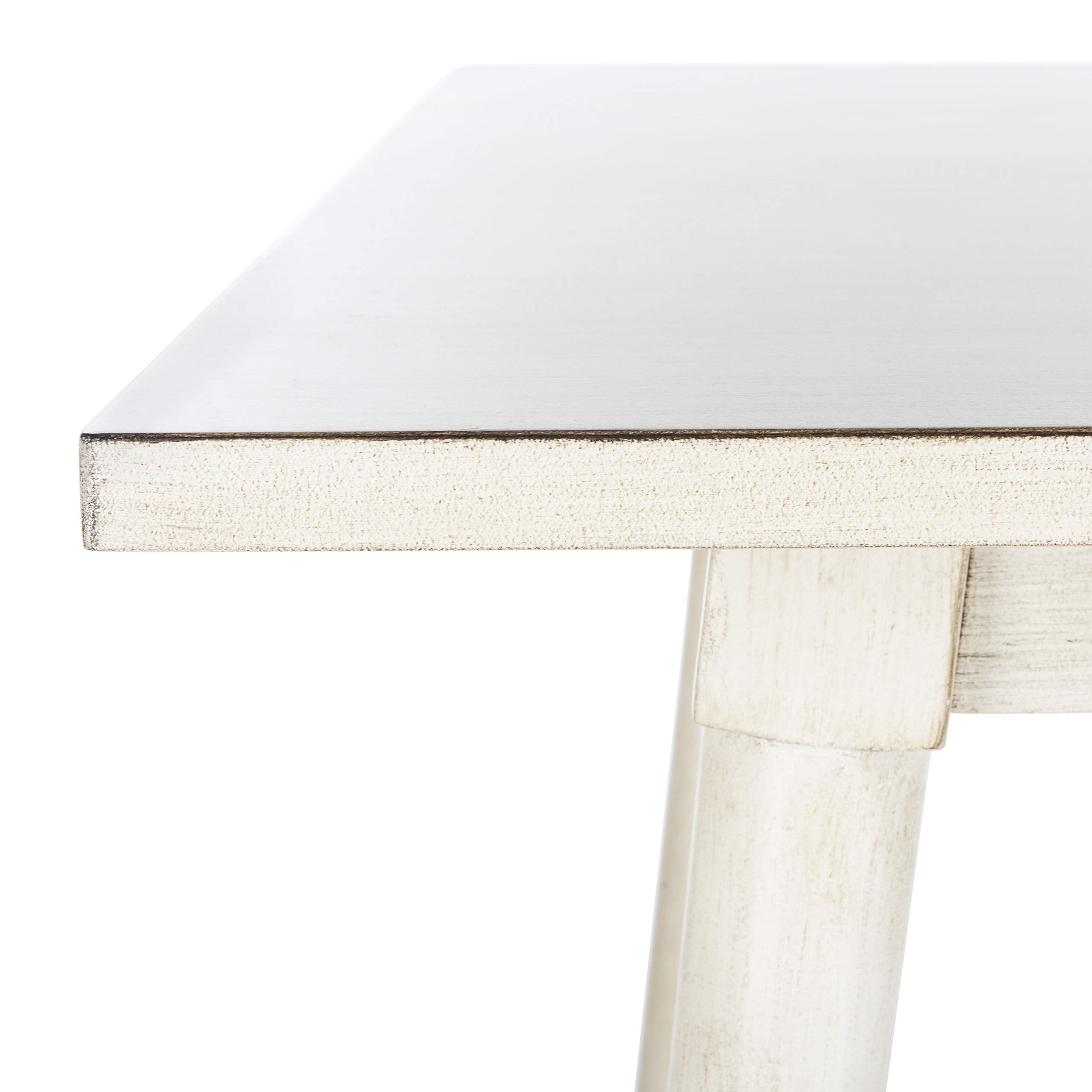 Safavieh Tia Modern Antique White Dining Table - Elegant Farmhouse Style Kitchen Table for Dining Room, Breakfast Nook & Small Space Decor