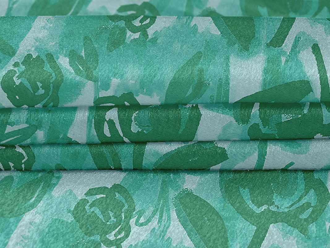 Velvet Aquamarine Floral Printed Fabric for Sewing & Crafts - 58 Inch Wide by The Yard (VR0) - Perfect for DIY Dresses, Curtains, and Home Decor Projects