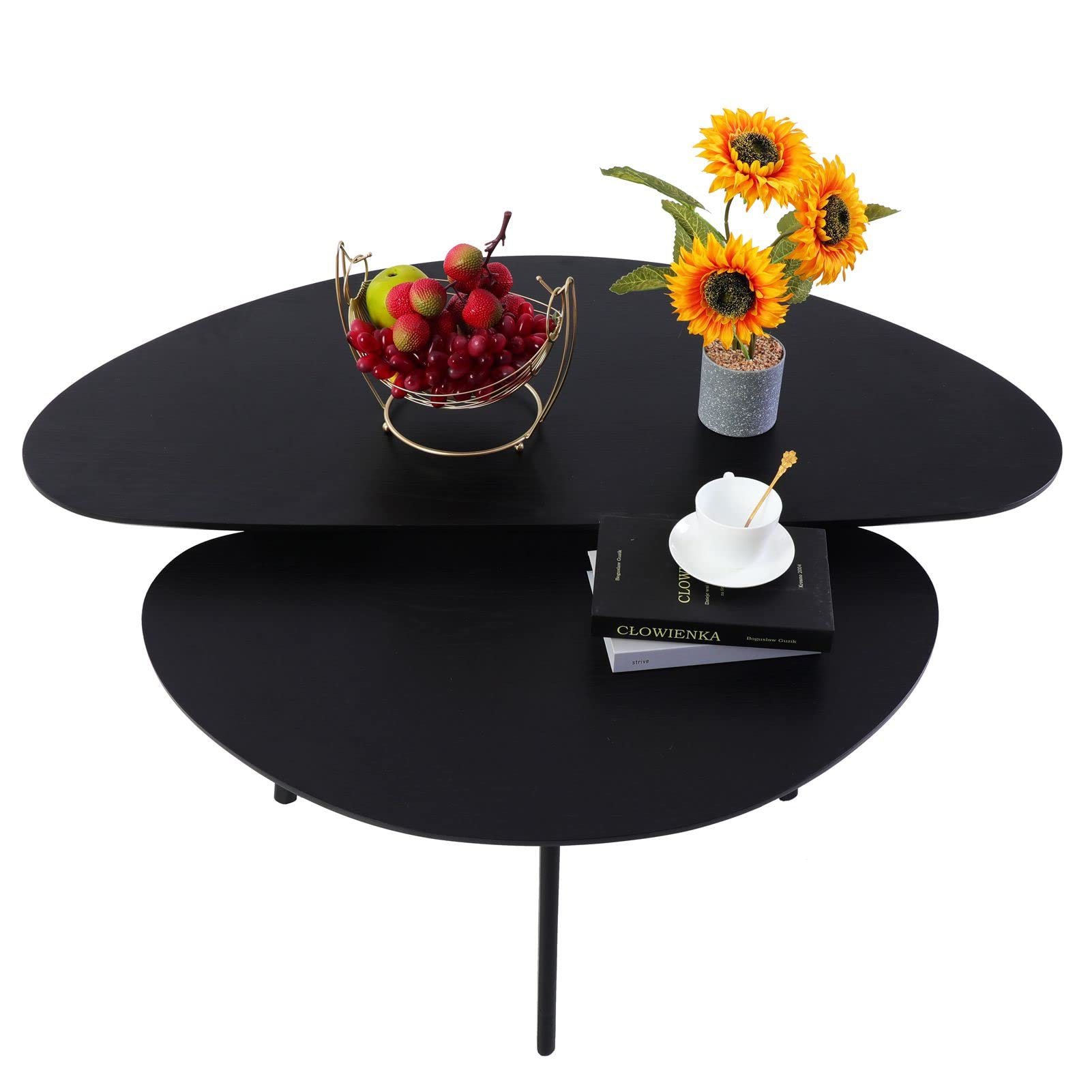 Mid Century Modern Oval Coffee Table - 47.3