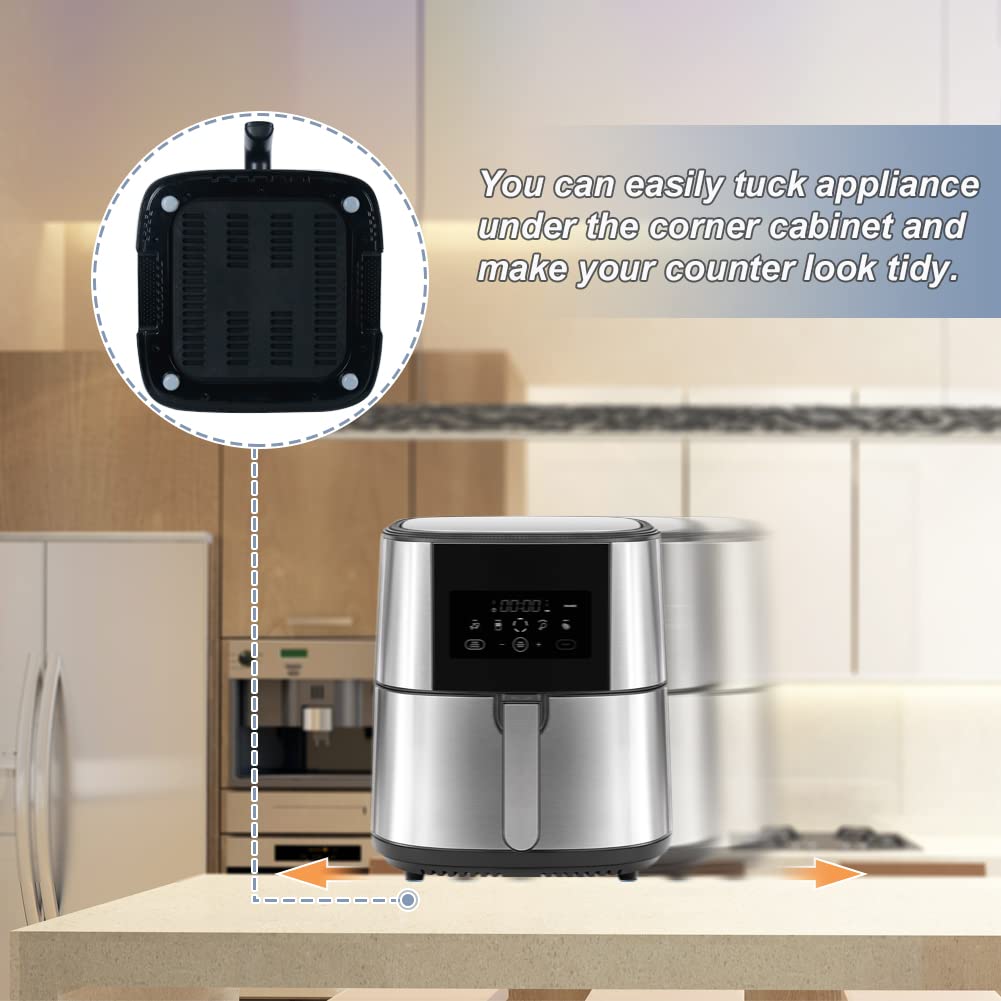16pcs Non-Slip Appliance Sliders for Air Fryer, Coffee Maker & Kitchen Appliances - Heavy Duty Furniture Moving Pads with Adhesive Backing, Space Saving Home Organization (Grayish Blue) - Perfect for Kitchen, Living Room & Office Use
