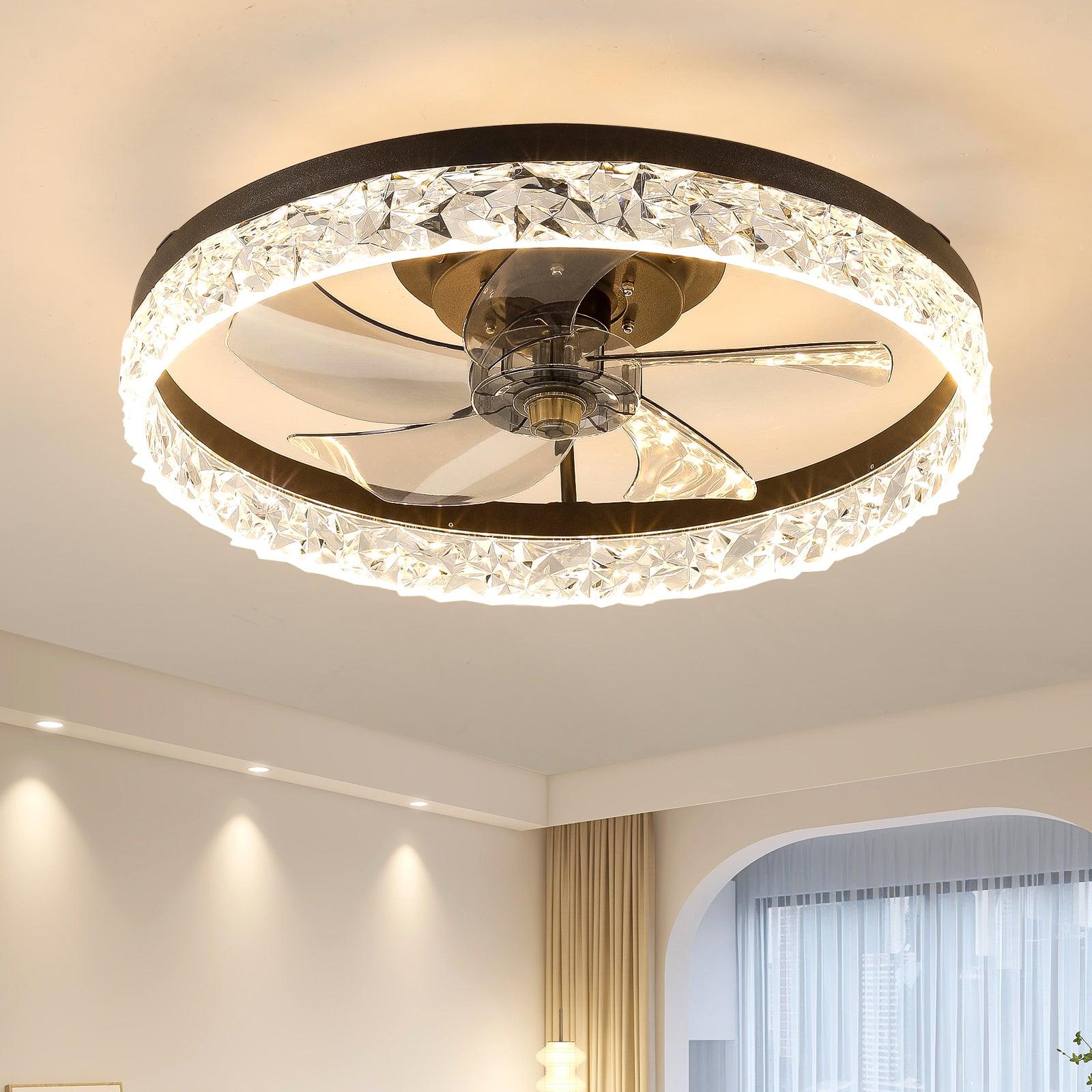 Dimmable LED Ceiling Fan with Light - Modern Energy Efficient Ceiling Fan for Living Room, Bedroom, and Office