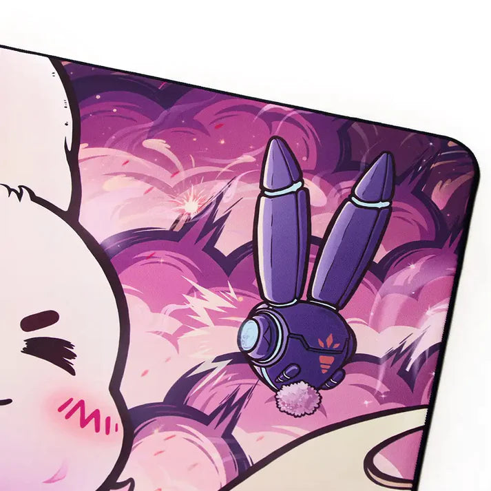 Esports Tiger SheSheJia Gaming Mouse Pad - Ultra-Smooth Poron Surface, Non-Slip Rubber Base, Pink (Perfect for FPS, MOBA & Office Work)