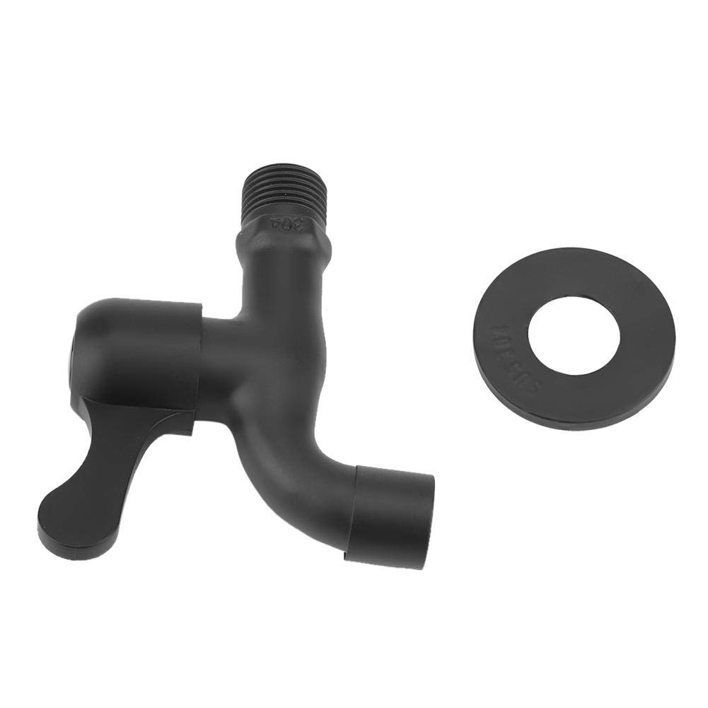 **Black Washing Machine Faucet - Wall Mount Garden, Bathroom, Basin & Kitchen Sink Tap for Laundry, Mop Sink & Outdoor Use**