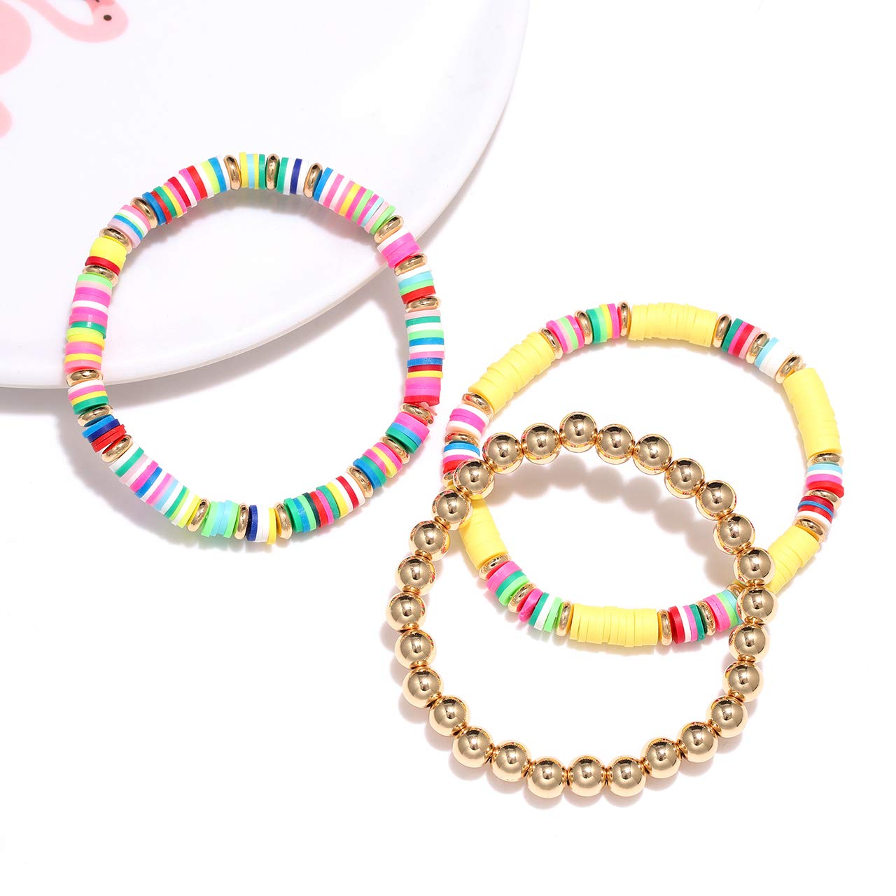 PHALIN Women's Heishi Beaded Bracelet - Stylish Handmade Beaded Jewelry for Everyday Wear & Boho Fashion Accessories