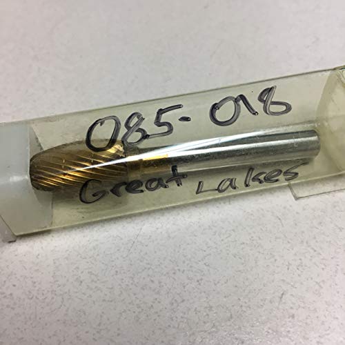 Great Lakes 085-018 Gold-Tipped Egg Carbide Lathe Bur - 1/2