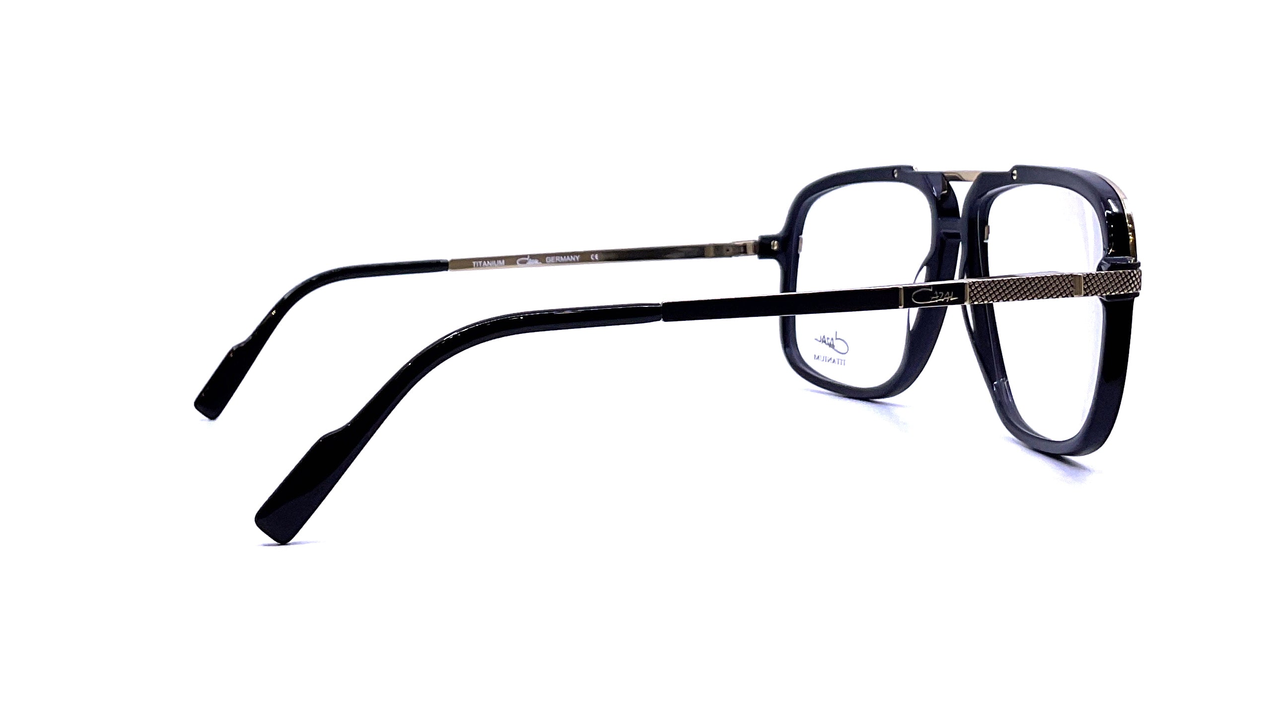 Cazal 6027 Retro Sunglasses for Men & Women - Black/Gold Frame with UV Protection - Perfect for Outdoor Activities, Driving & Fashion Accessories