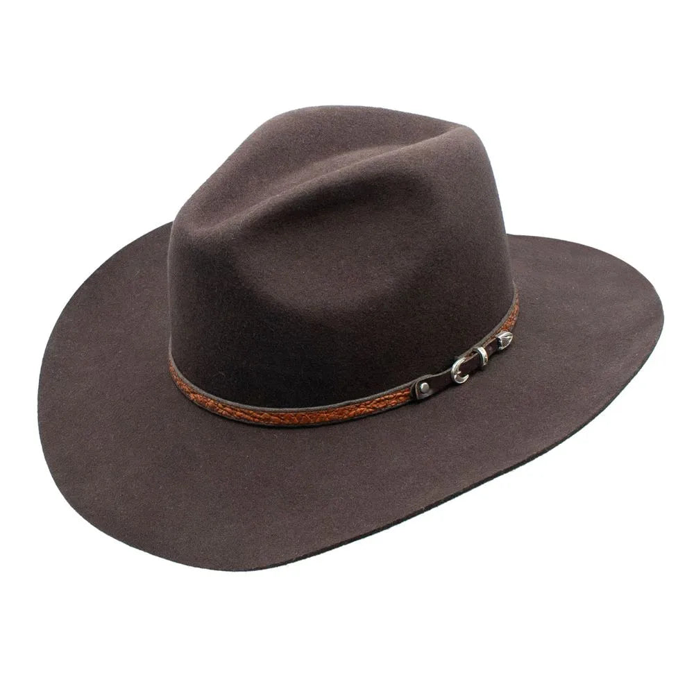 Peter Grimm Dallas Wool Felt Cowboy Hat for Men - Western Style Rancher Hat with Wide Brim - Perfect for Rodeo, Country Music Festivals & Outdoor Adventures