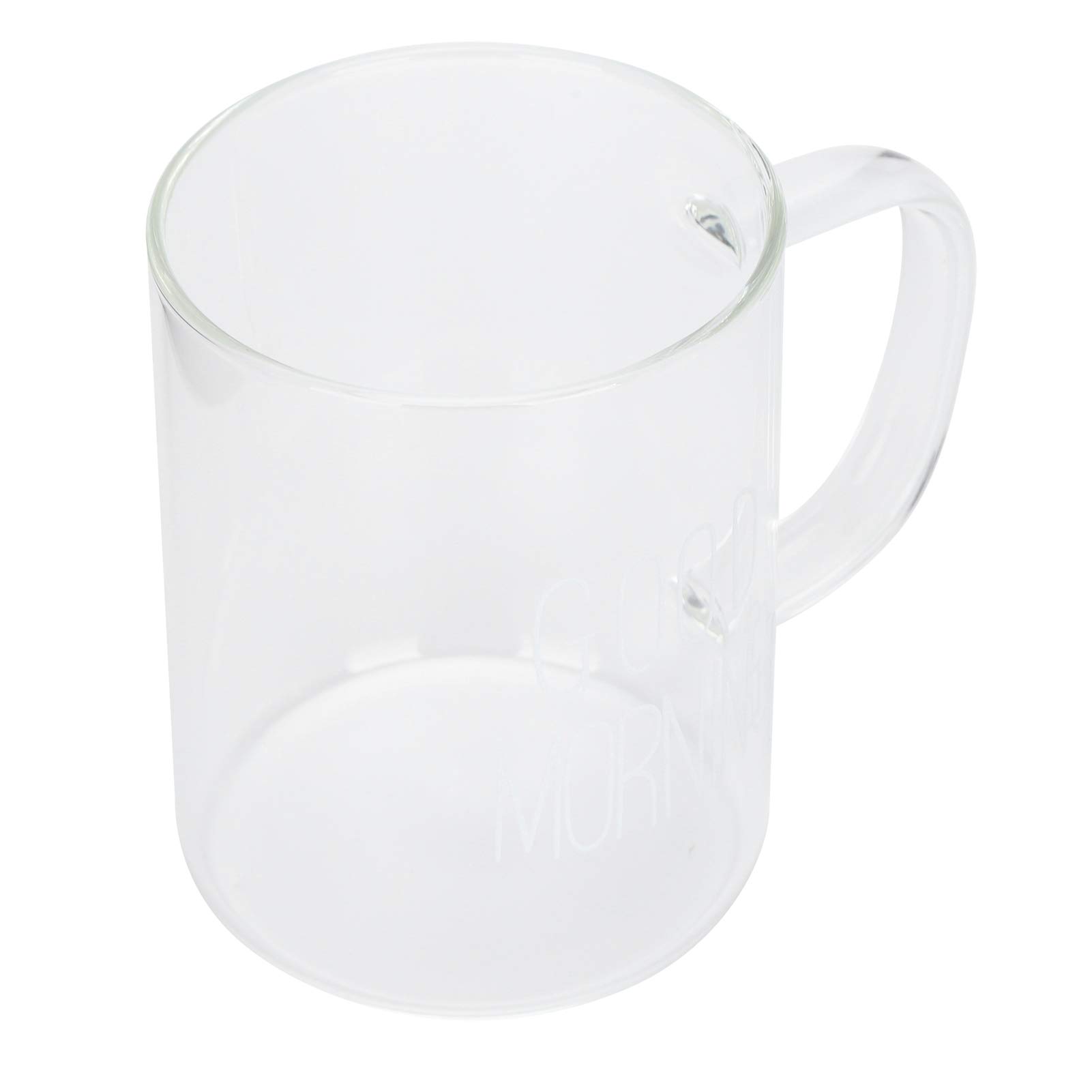 350ML Transparent Glass Coffee Mug with Handle - Perfect for Milk, Coffee, Tea & Hot Drinks - Durable Drinkware for Home, Office & Kitchen Use