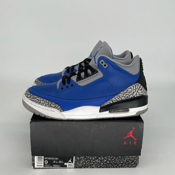 AIR JORDAN 3 VARSITY ROYAL CEMENT Men's Basketball Shoes Size 9 - CT8532-400 | Retro Sneakers for Casual Wear, Street Fashion & Sports Performance