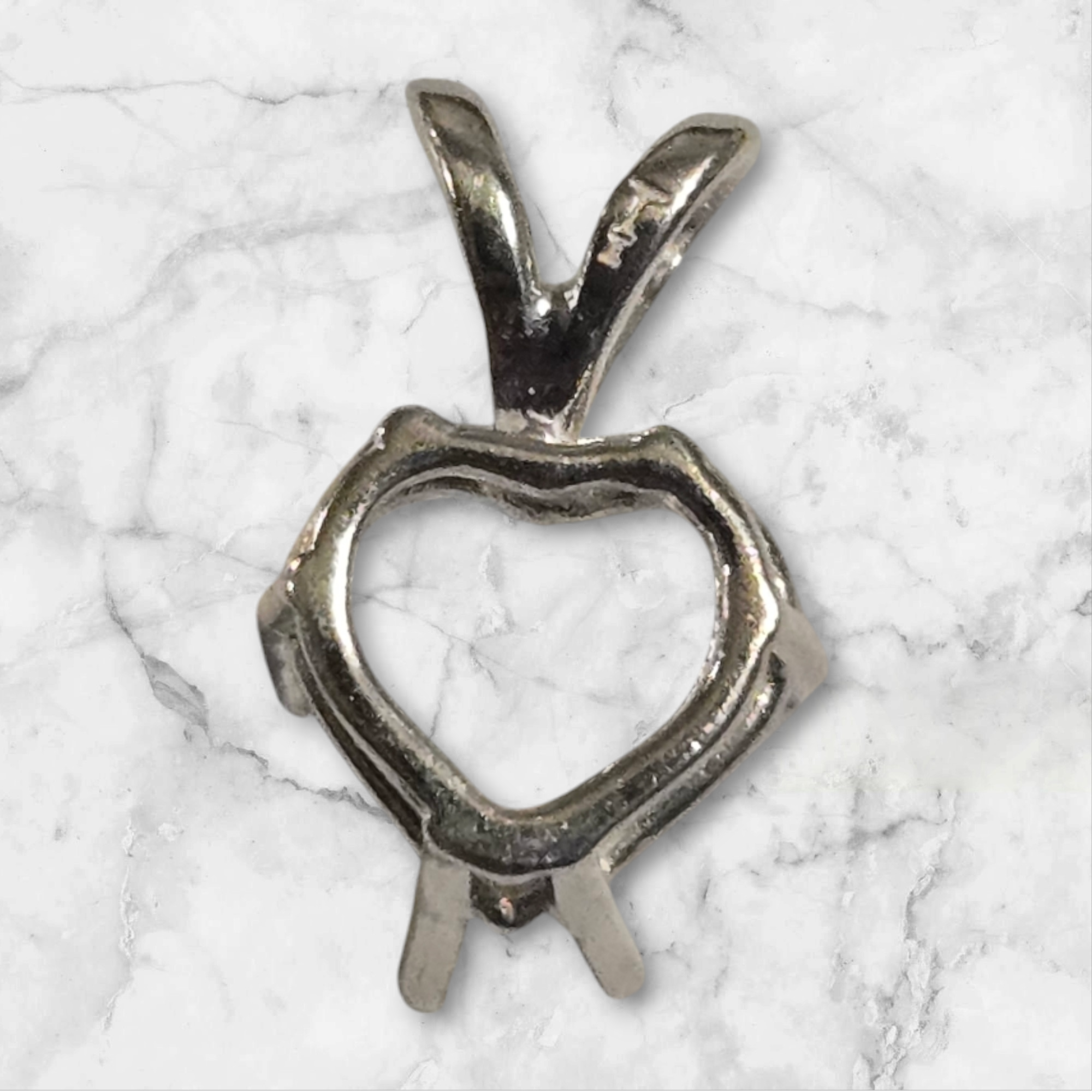 Solid Sterling Silver or 14K Gold Heart Pendant - 16mm Handmade in USA (Perfect for Valentine's Day Gifts & Anniversary Jewelry)