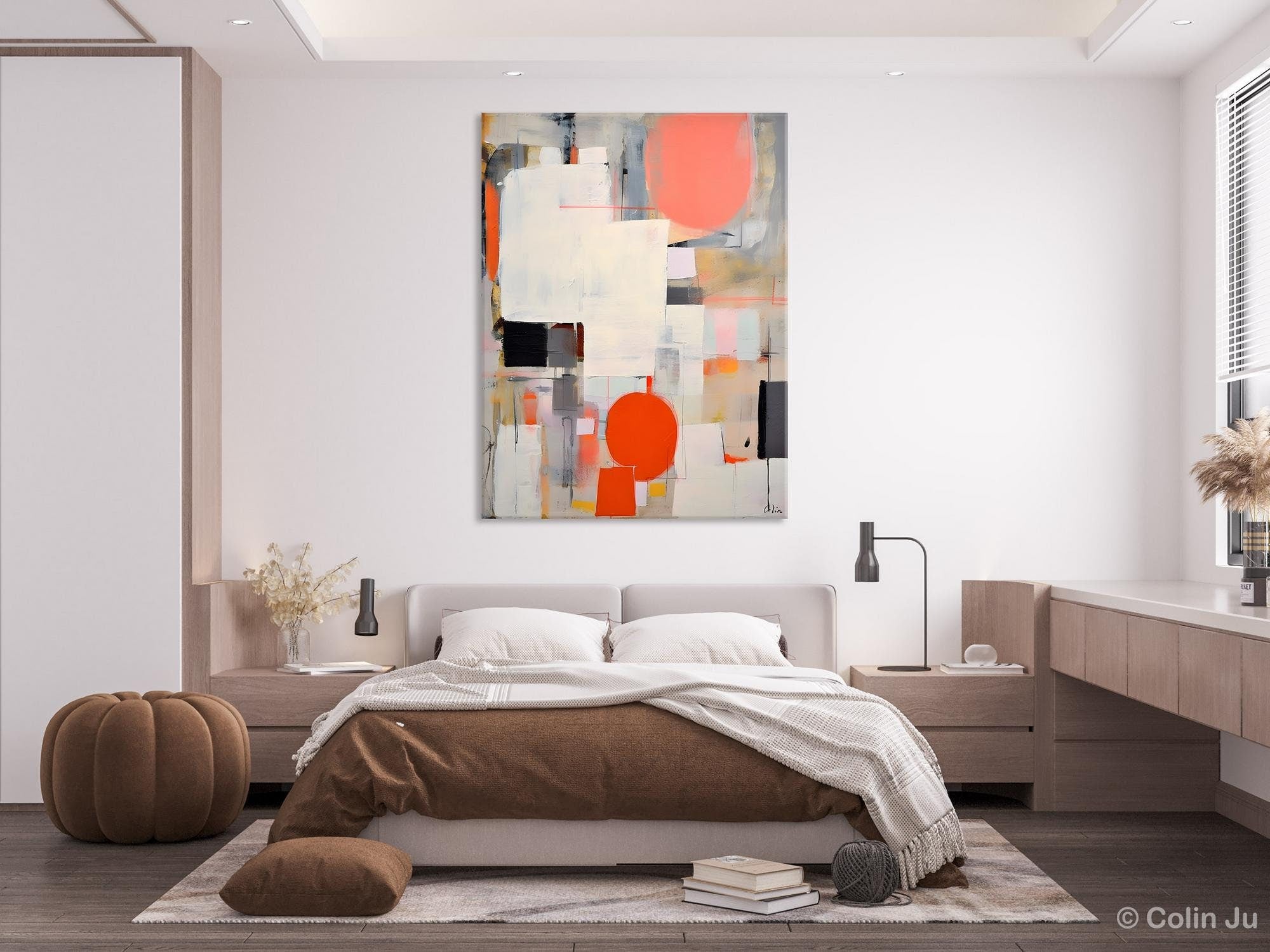 Hand-Painted Acrylic Canvas Wall Art - Modern Contemporary Extra Large Original Painting for Bedroom Decor | Perfect for Living Room, Office & Home Interior Design | Buy Unique Artwork Online
