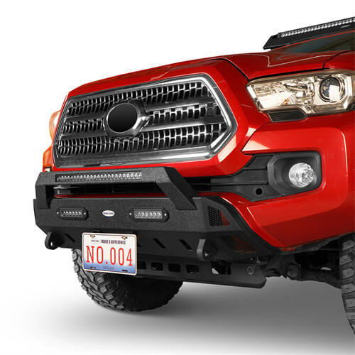 16-23 Toyota Tacoma 3rd Gen Stubby Front Bumper with License Plate Bracket | Heavy Duty Off-Road Protection | Perfect for Trail Riding & Truck Customization