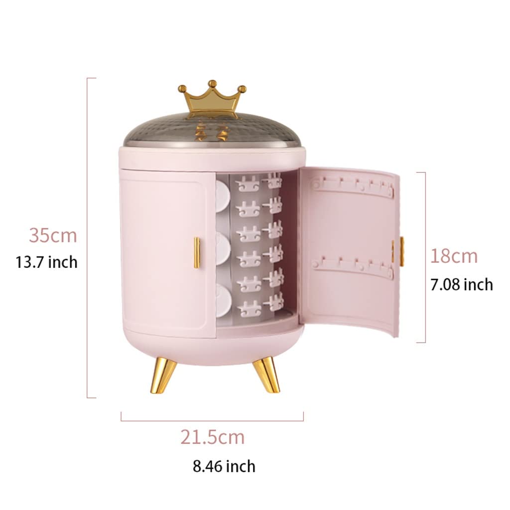 Rotating Jewelry Organizer Box - Large Jewelry Storage Case with Display for Necklaces, Rings, Earrings & Bracelets | Perfect for Travel, Home Vanity & Gift Giving (Color: A)
