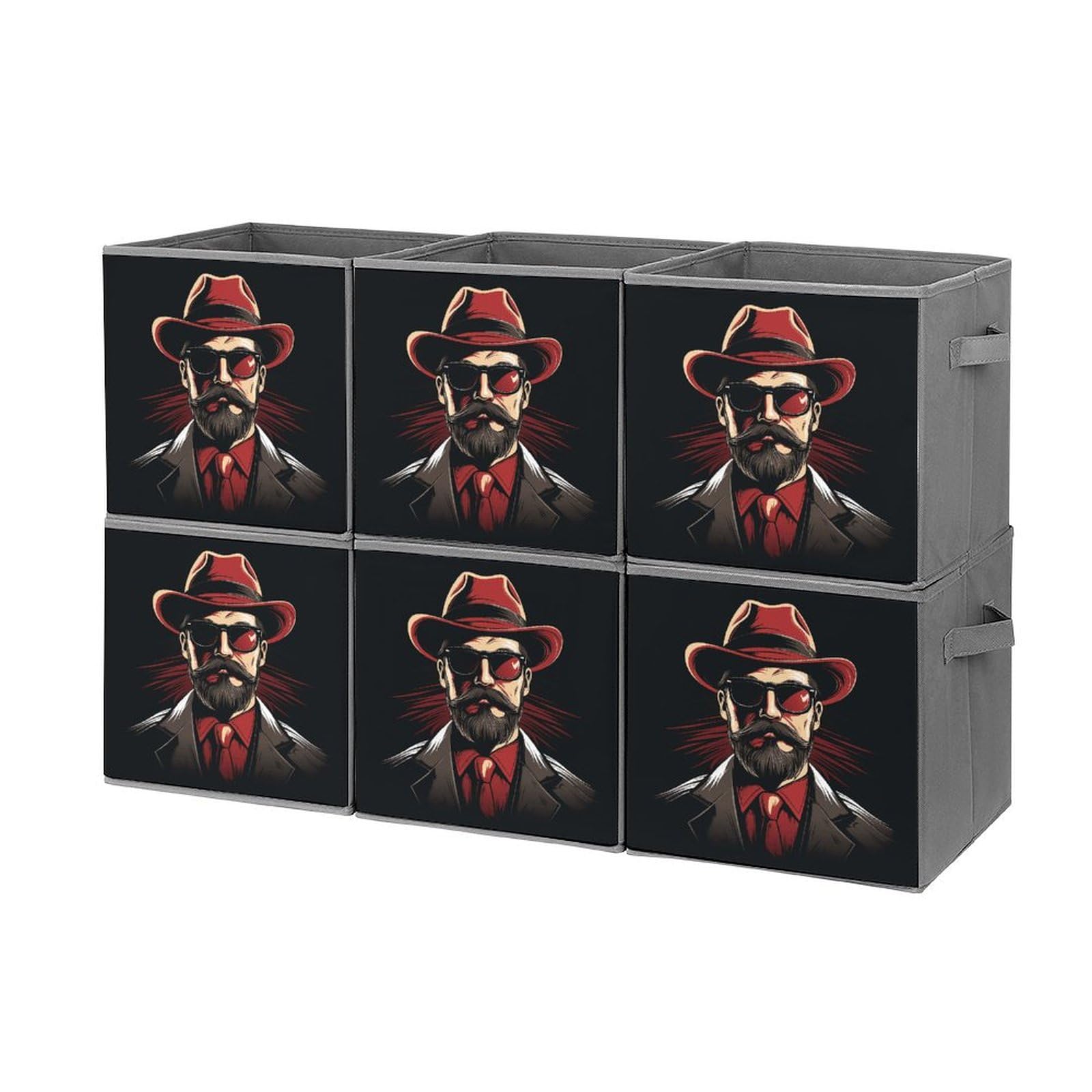 Collapsible Waterproof Storage Cube Bins with Handles - 6 Pack Organizer Baskets for Toys, Clothes & Home Organization - Perfect for Closets, Bedrooms, Offices & Kids Playrooms